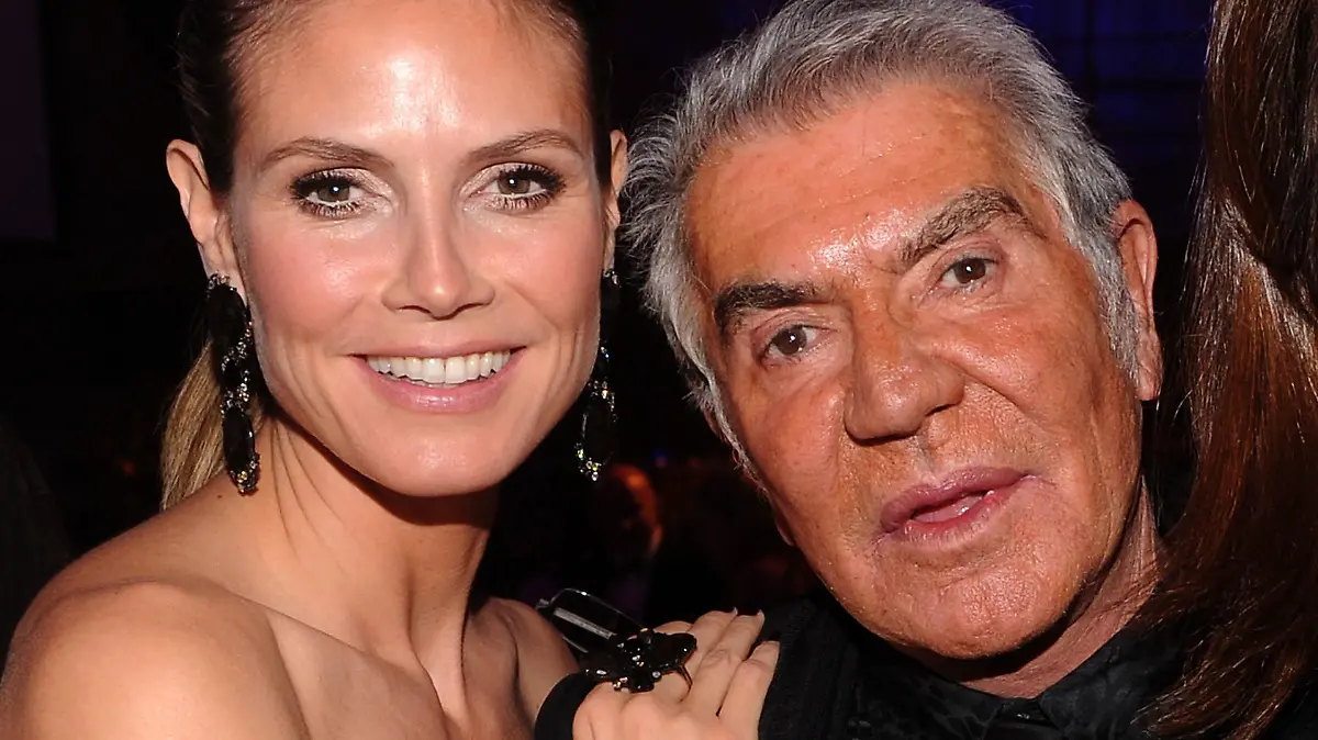 Heidi Klum und Modedesigner Robert Cavalli sind gute Freunde.