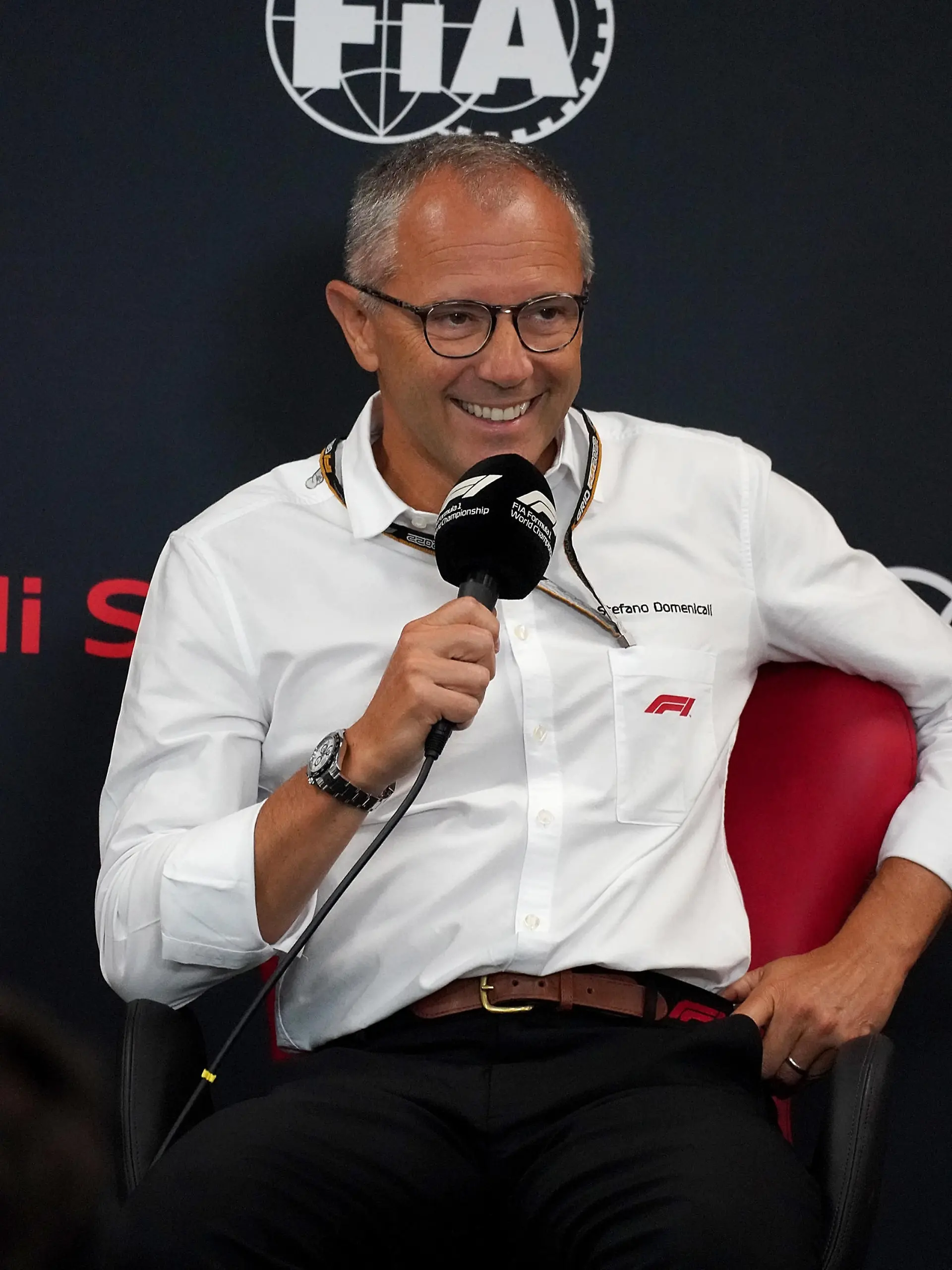 26.08.2022, Circuit de Spa-Francorchamps, Spa-Franchorchamps, FORMULA 1 ROLEX BELGIAN GRAND PRIX 2022
, im Bild
Pressekonferenz zum Einstieg von Audi in die Formel 1
Formel-1-CEO Stefano Domenicali / action press