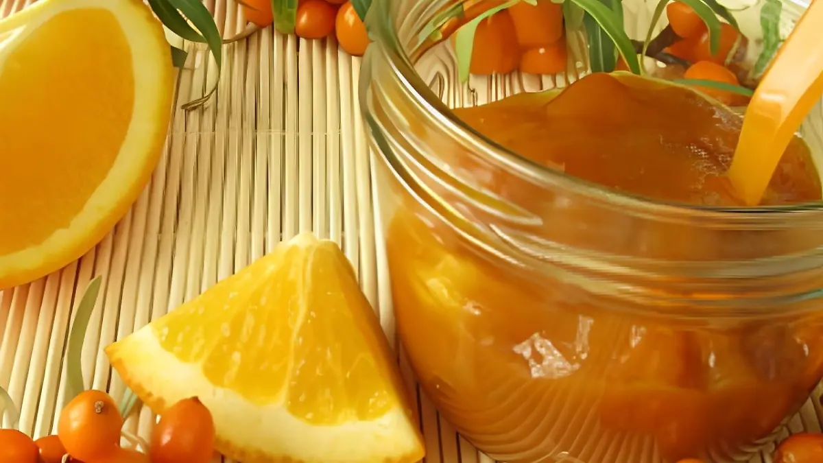 Selbstgemachte Sanddorn-Marmelade