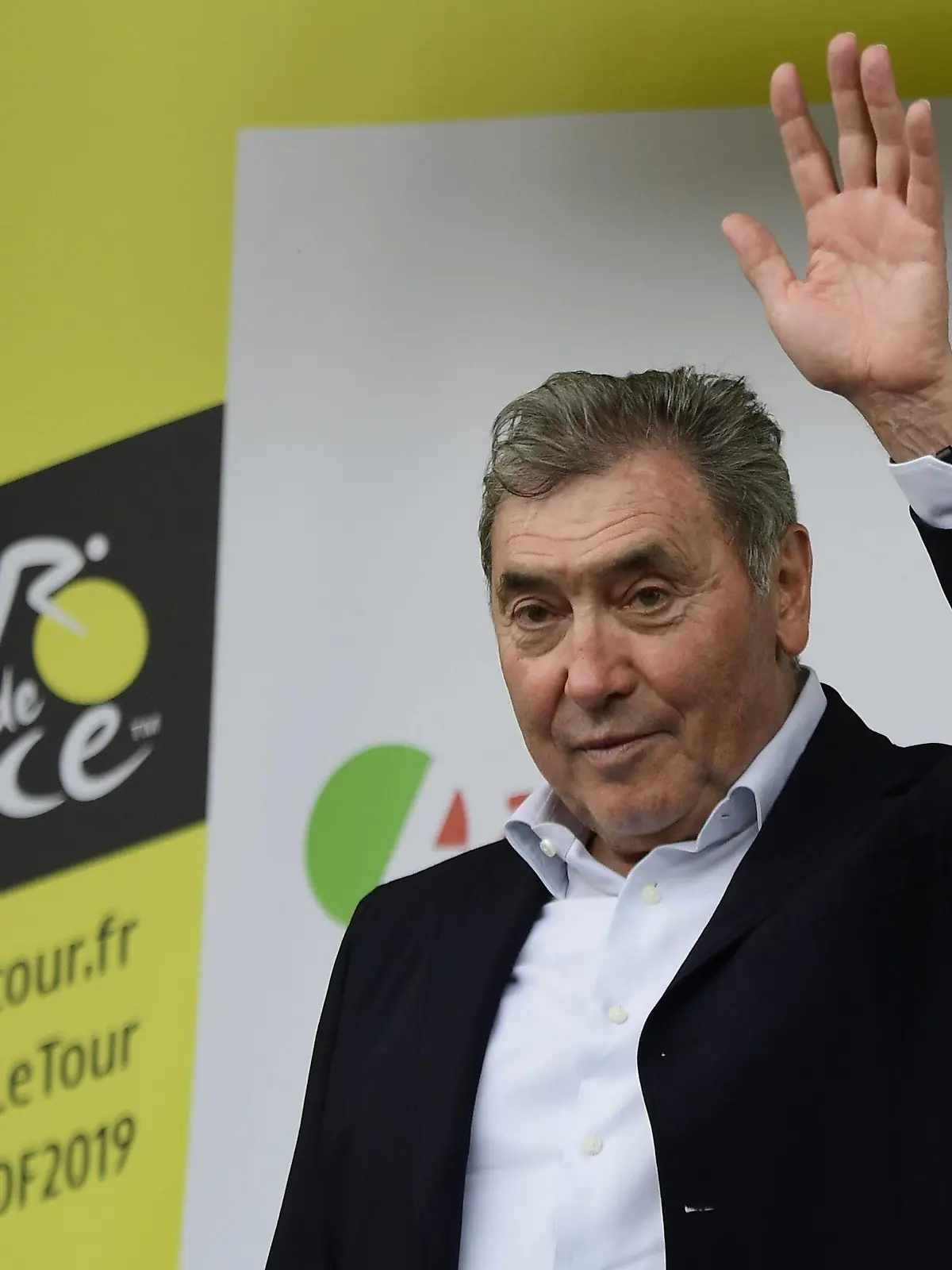  BRUSSELS, BELGIUM - JULY 6 : MERCKX Eddy pictured during stage 1 of the 106th edition of the 2019 Tour de France cycling race, a stage of 194.5 kms with start and finish in Brussels on July 06, 2019 in Brussels, Belgium, 6/07/2019  Motordriver Kenny Verfaillie - Photo by Peter De Voecht / Photo News CYCLISME : Tour de France 2019 - Etape 01 - 06/07/2019 PHOTONEWS/PANORAMIC PUBLICATIONxINxGERxSUIxAUTxHUNxONLY