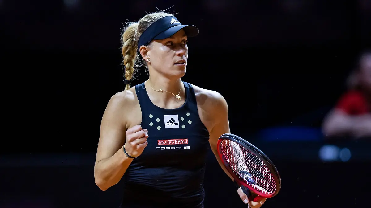 Angelique Kerber reagiert im Spiel.