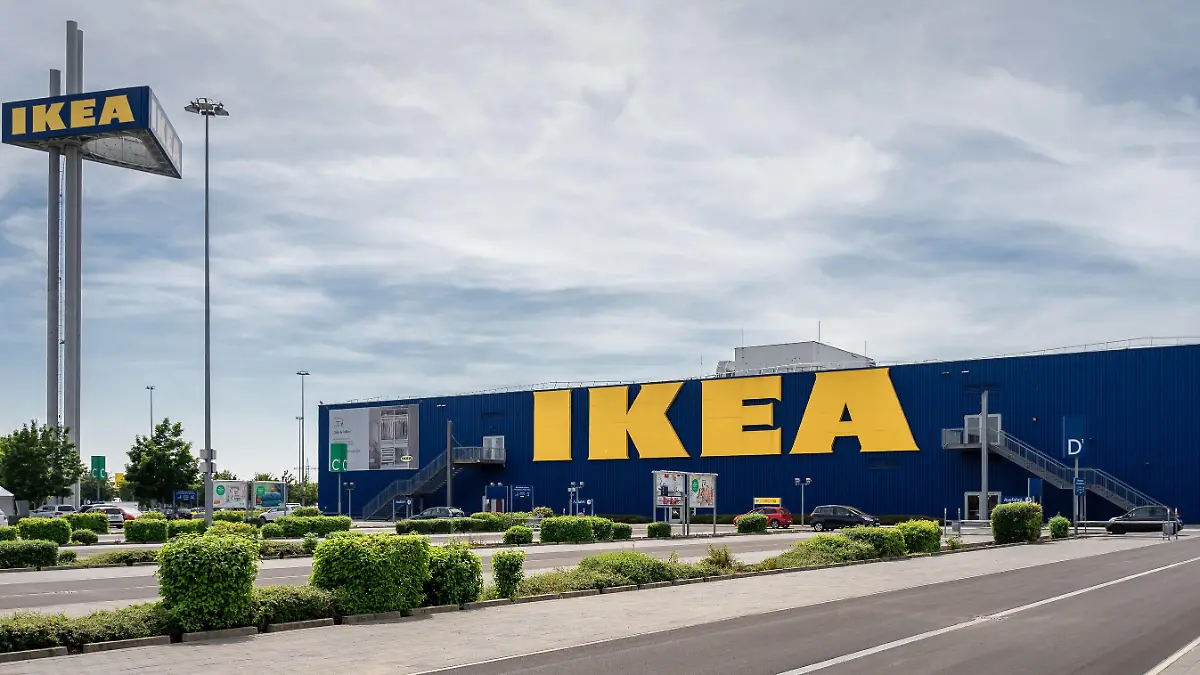 Gersthofen, Bavaria, Germany - 12 August 2021: IKEA Swedish home furnishing and furniture store *** IKEA schwedisches Einrichtungshaus und Möbelhaus