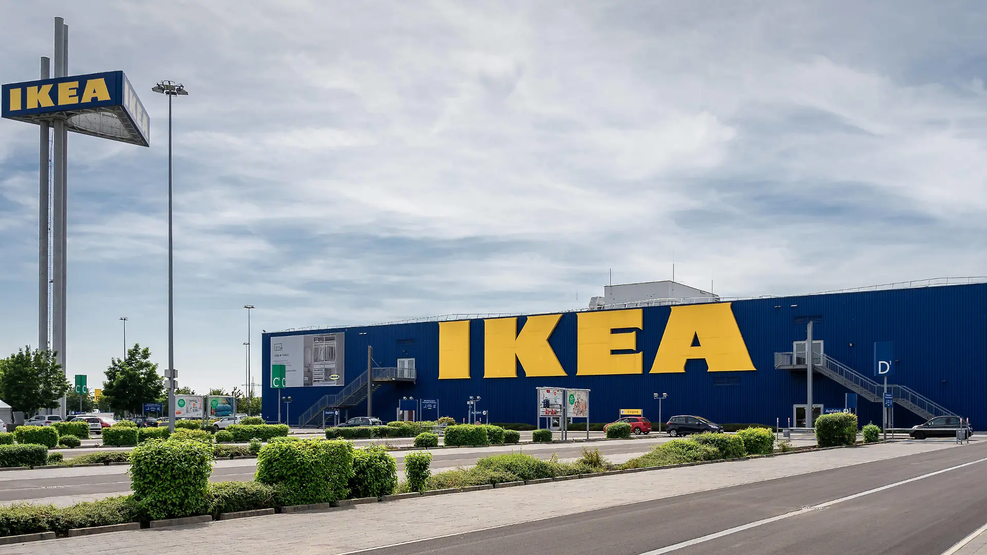 Gersthofen, Bavaria, Germany - 12 August 2021: IKEA Swedish home furnishing and furniture store *** IKEA schwedisches Einrichtungshaus und Möbelhaus