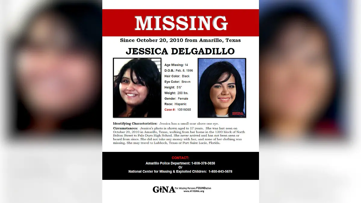 Mit diesem Fahndungsplakat sucht die Polizei vor 13 Jahren nach der vermissten Jessica Delgadillo.