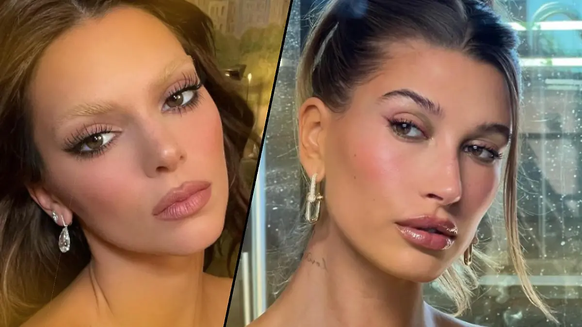 Kendall Jenner und Hailey Bieber in einer Collage.