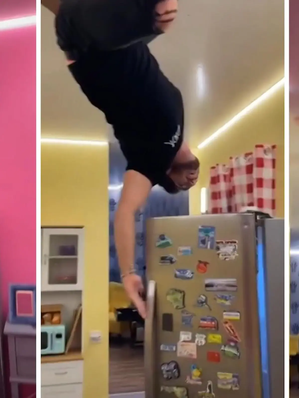 Unsere Spinnensensoren schlagen aus! Hängt dieser Mann wirklich wie Spider-Man an der Decke? Leichthändig krabbelt er durch die Räume, geht an den Kühlschrank und öffnet Schubladen. Wie er das macht? Wir lösen es auf – im Video.