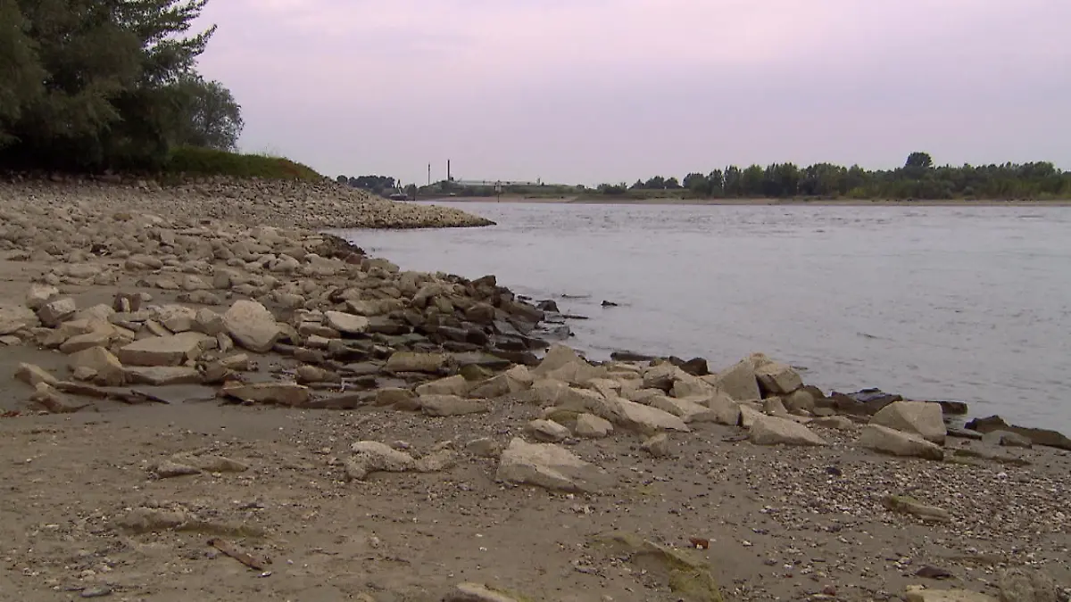 Niedriger Rheinpegel Schifffahrt eingeschränkt