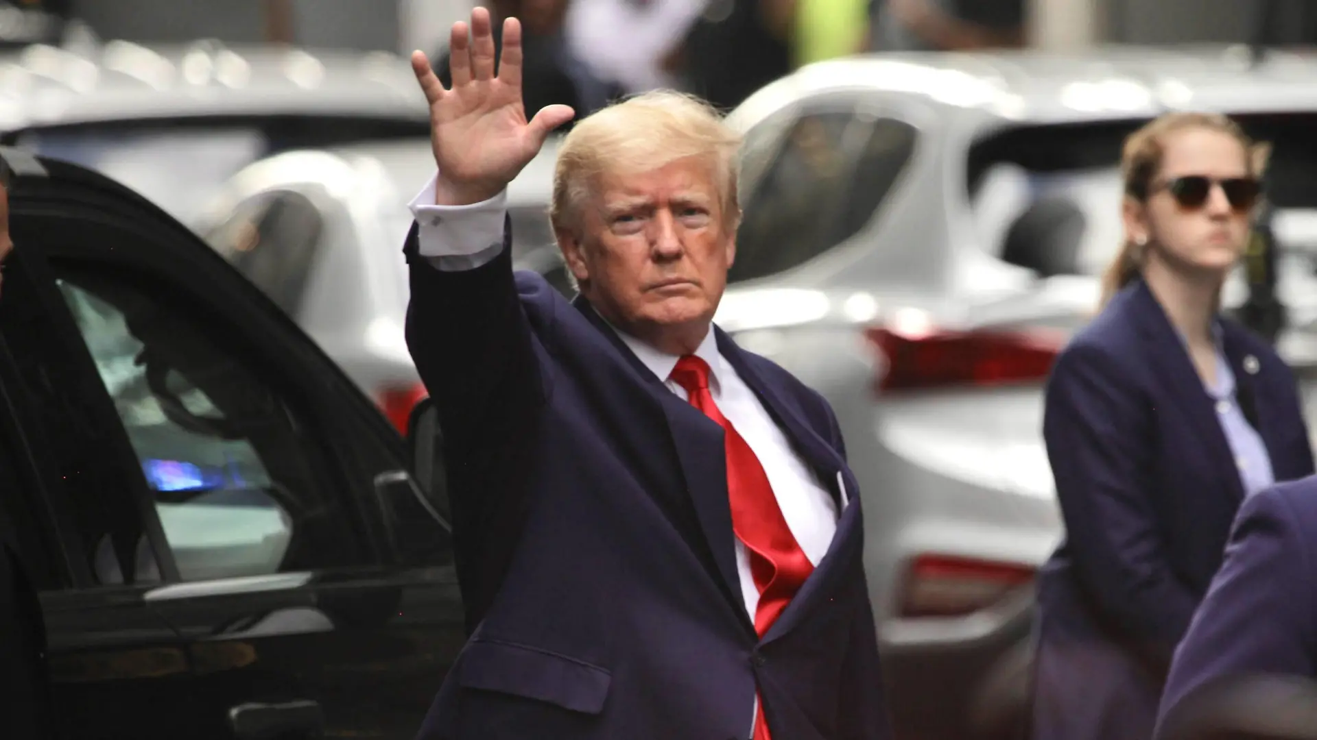 Former President of the United States of America Donald Trump leaves Trump Tower in New York. His residence at Mar-a-Lago was raided by the FBI in the state of Florida. Where: New York, United States When: 10 Aug 2022 Credit: Niyi Fote/TheNews2/Cover Images PUBLICATIONxNOTxINxUKxFRA Copyright: xNiyixFotex 51864801
