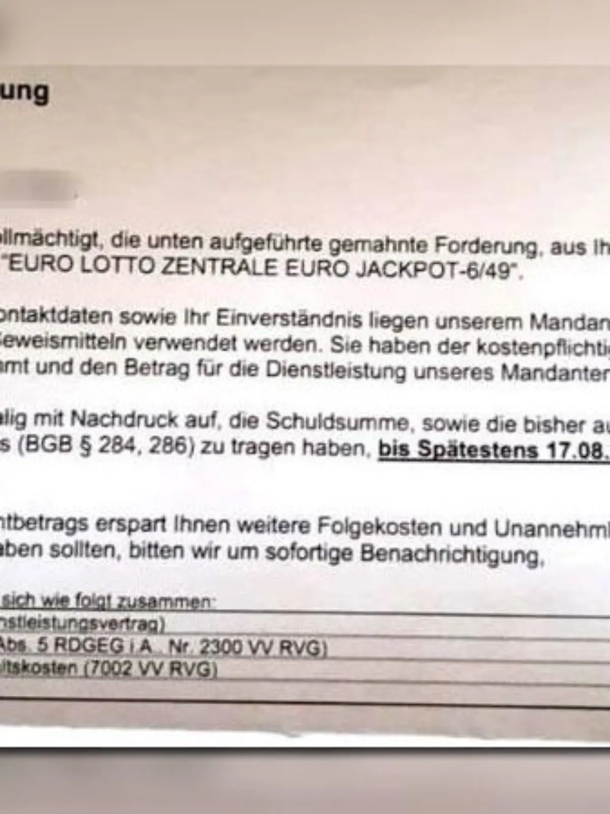 Ist Ihnen ein solches Schreiben ins Haus geflattert? Am besten einfach ignorieren!