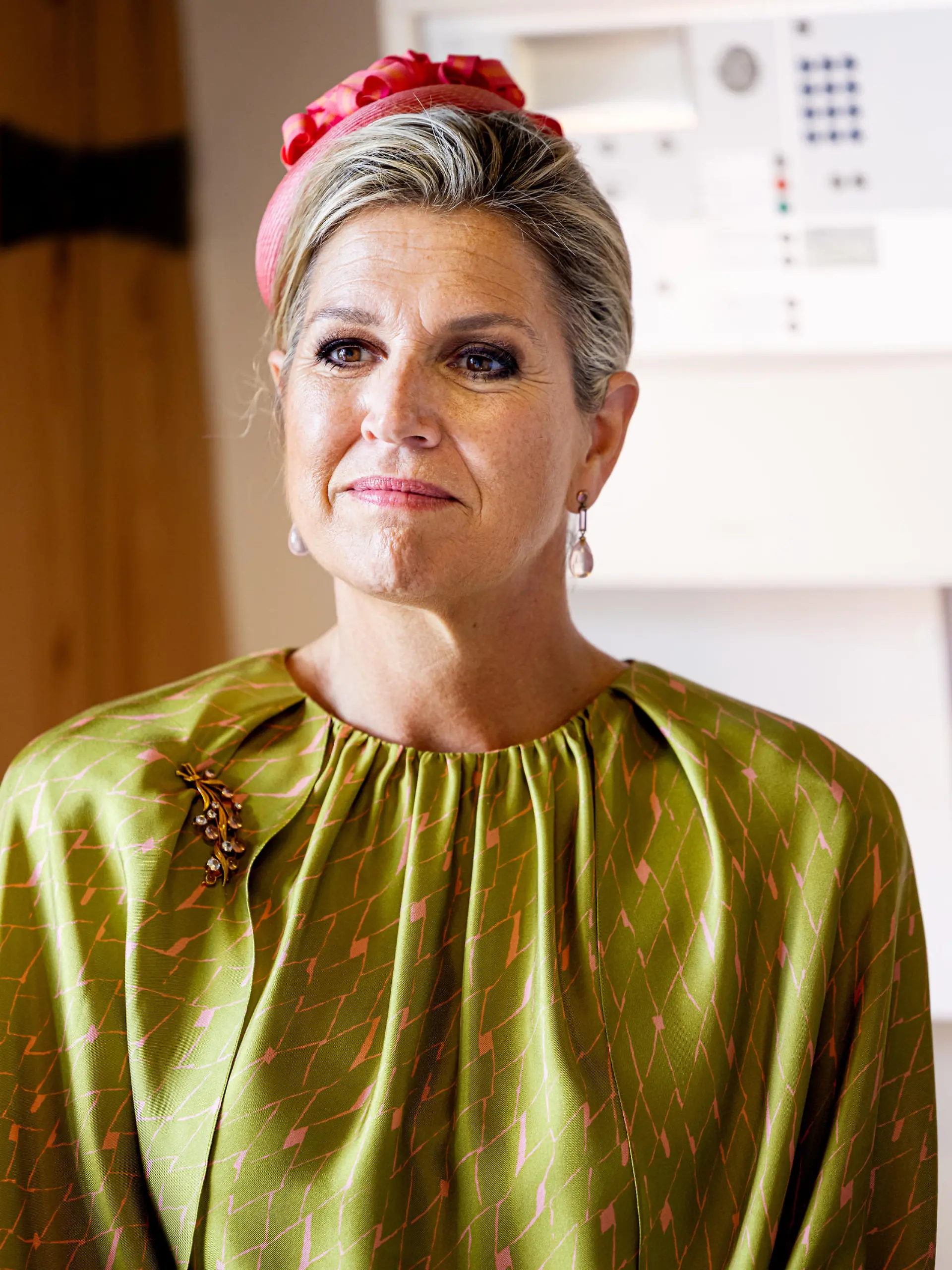 Queen Maxima of The Netherlands at Erfgoedpark Loosduinen, on June 23, 2023, to attend the celebration of the 100th anniversary of the Loosduinen Commission, she visit the museum, mill the Korenaer and football youth OBS Houtwijk