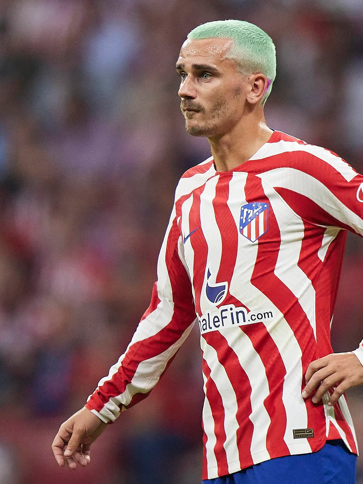  ESP: Atletico de Madrid-Villarreal CF. La Liga Santander, date 2 Antoine Griezmann of Atletico de Madrid during the La Liga match between Atletico de Madrid and Villarreal CF played at Civitas Metropolitano Stadium on August 21, 2022 in Madrid , Spain. kpng Copyright: xRubenxAlbarranx/xPRESSINx RA_220821_073