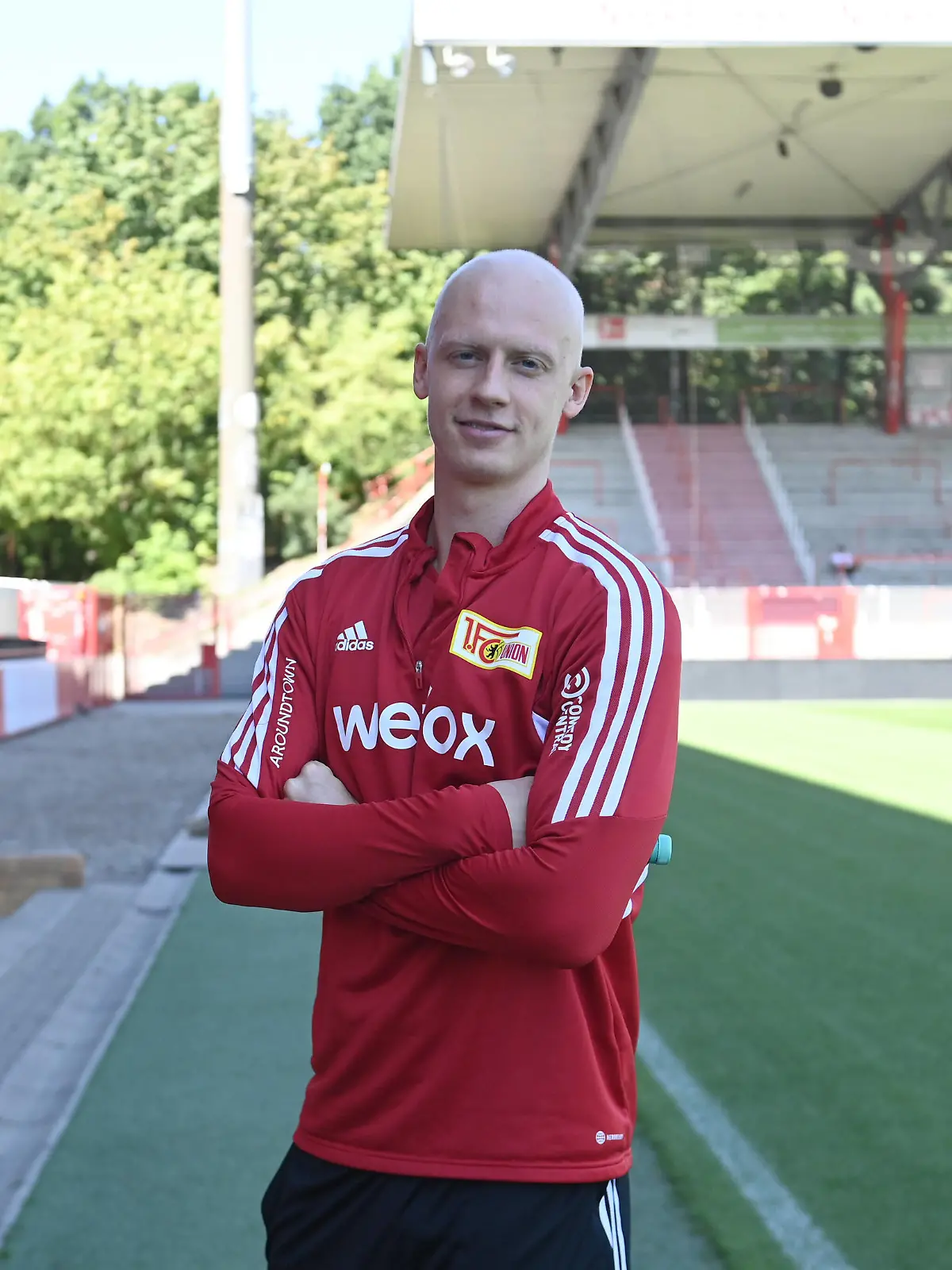  Fussball, Herren, Saison 2022/2023, 1. Bundesliga, 1. FC Union Berlin, Medienrunde mit Timo Baumgartl 1. FC Union Berlin im Stadion An der Alten Försterei, 10.08. 2022, *** Football, men, season 2022 2023, 1 Bundesliga, 1 FC Union Berlin, media round with Timo Baumgartl 1 FC Union Berlin at the stadium An der Alten Försterei, 10 08 2022, Copyright: xMatthiasxKochx