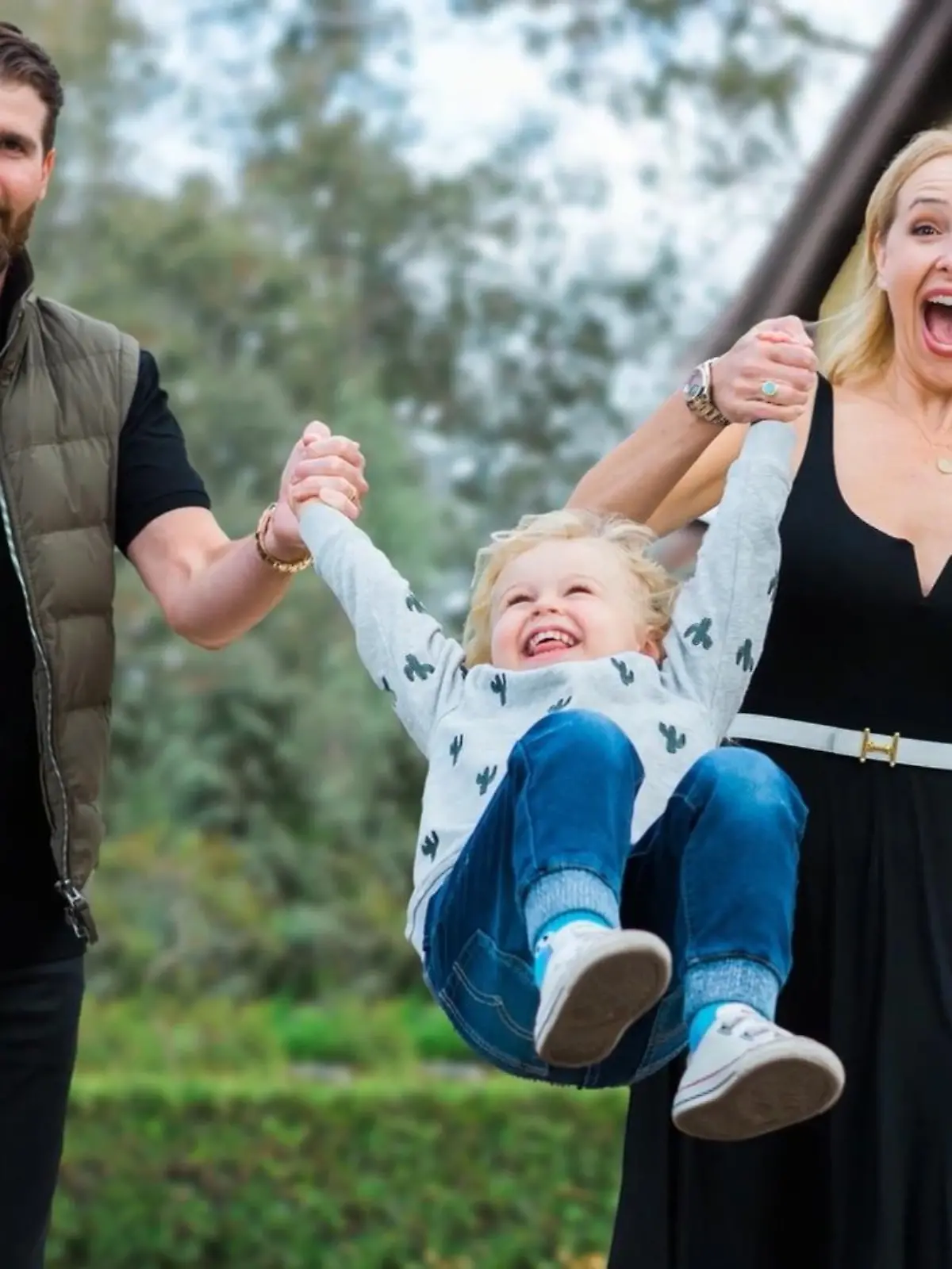 Roman Gottschalk mit seiner Ehefrau Melissa und dem gemeinsamen Sohn Sebastian.