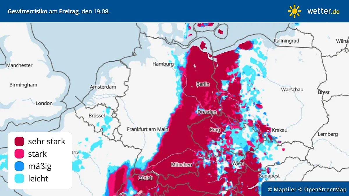 Noch mehr Unwetter drohen am Freitag.