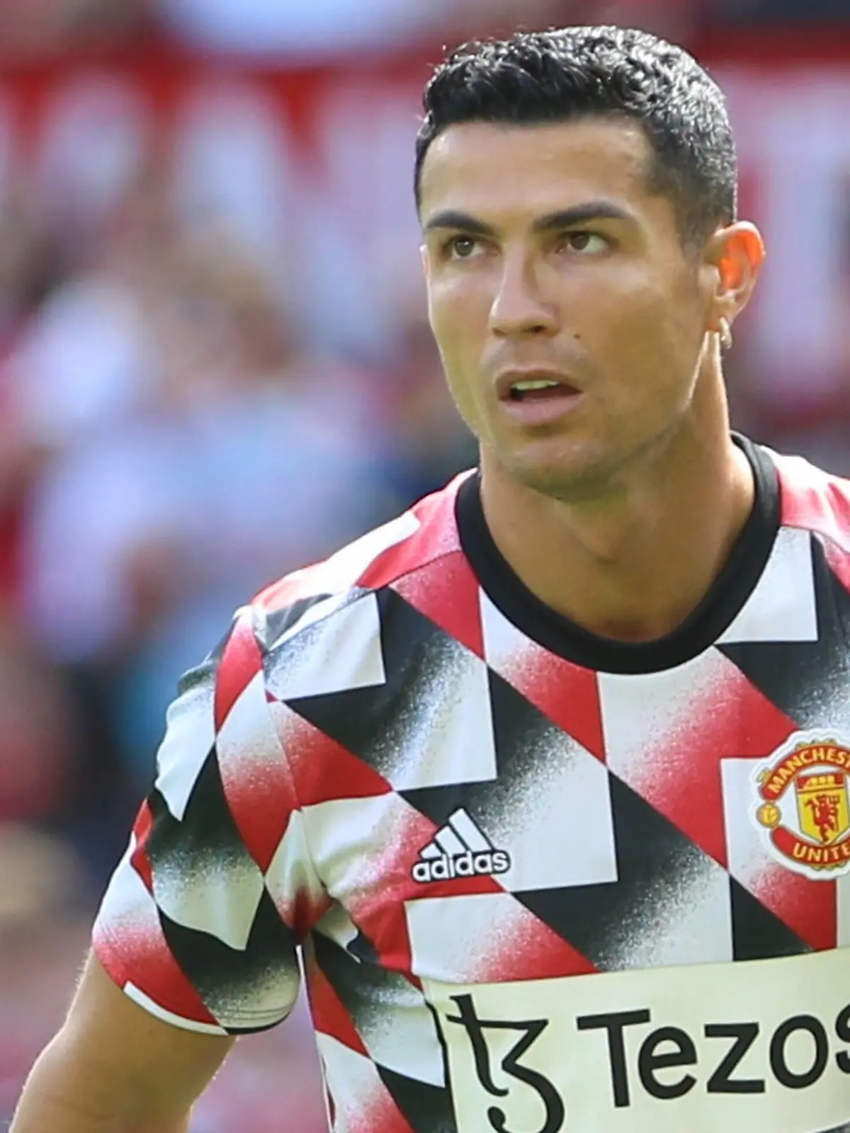  Manchester United, ManU v Rayo Vallecano Pre-Season Friendly 31/07/2022. Manchester United Forward Cristiano Ronaldo 7 warms up before the Pre-Season Friendly match between Manchester United and Rayo Vallecano at Old Trafford, Manchester, England on 31 July 2022. Manchester Old Trafford Greater Manchester England Editorial use only PUBLICATIONxNOTxINxUK , Copyright: xJohnxBradleyx PSI-15589-0007