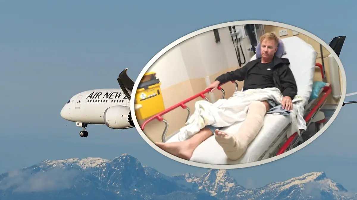 Niko (47) brach sich an Bord eines Flugzeugs das Bein – und musste sechseinhalb Stunden an Bord ausharren.