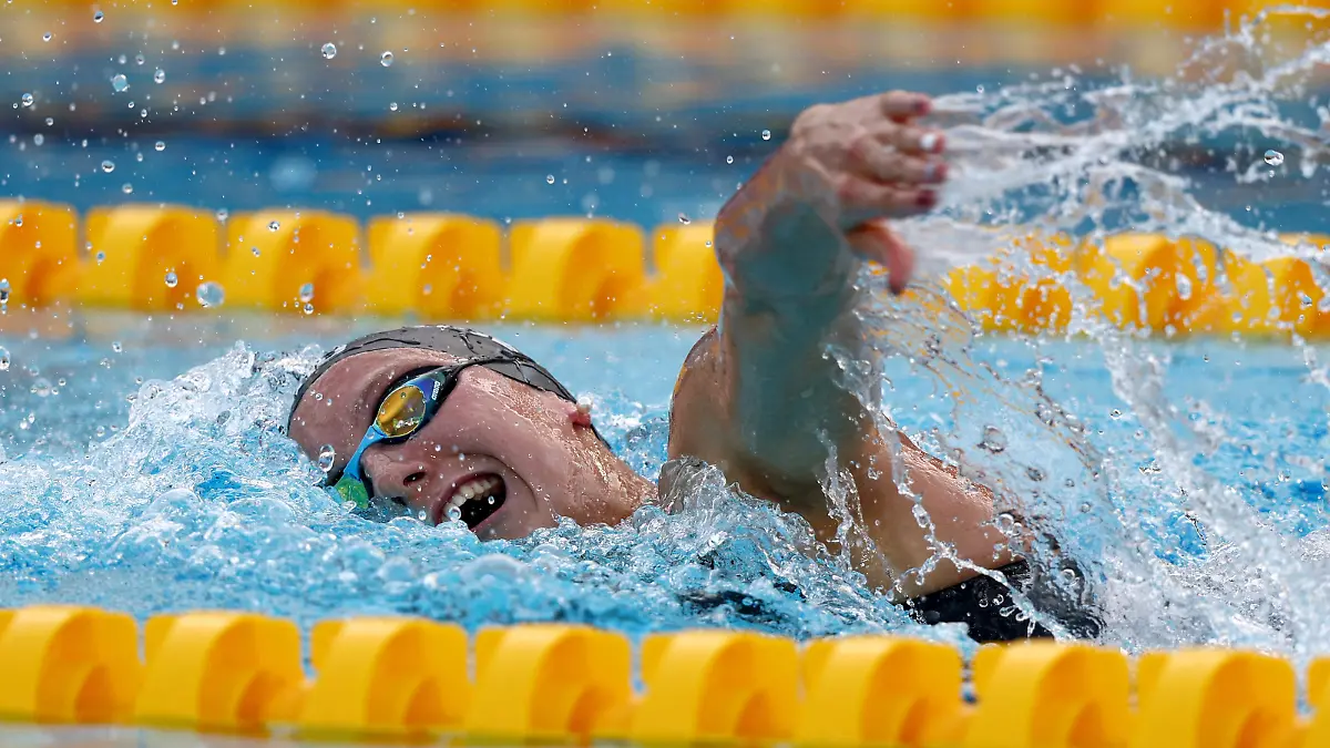 ROME, ITALY - AUGUST 17: Marie Isabel Gose of Germany competes in the Women's 400m Freestyle Final on Day 7 of the European Aquatics Championships Rome 2022 at the Stadio del Nuoto on August 17, 2022 in Rome, Italy. (Photo by Clive Rose/Getty Images)