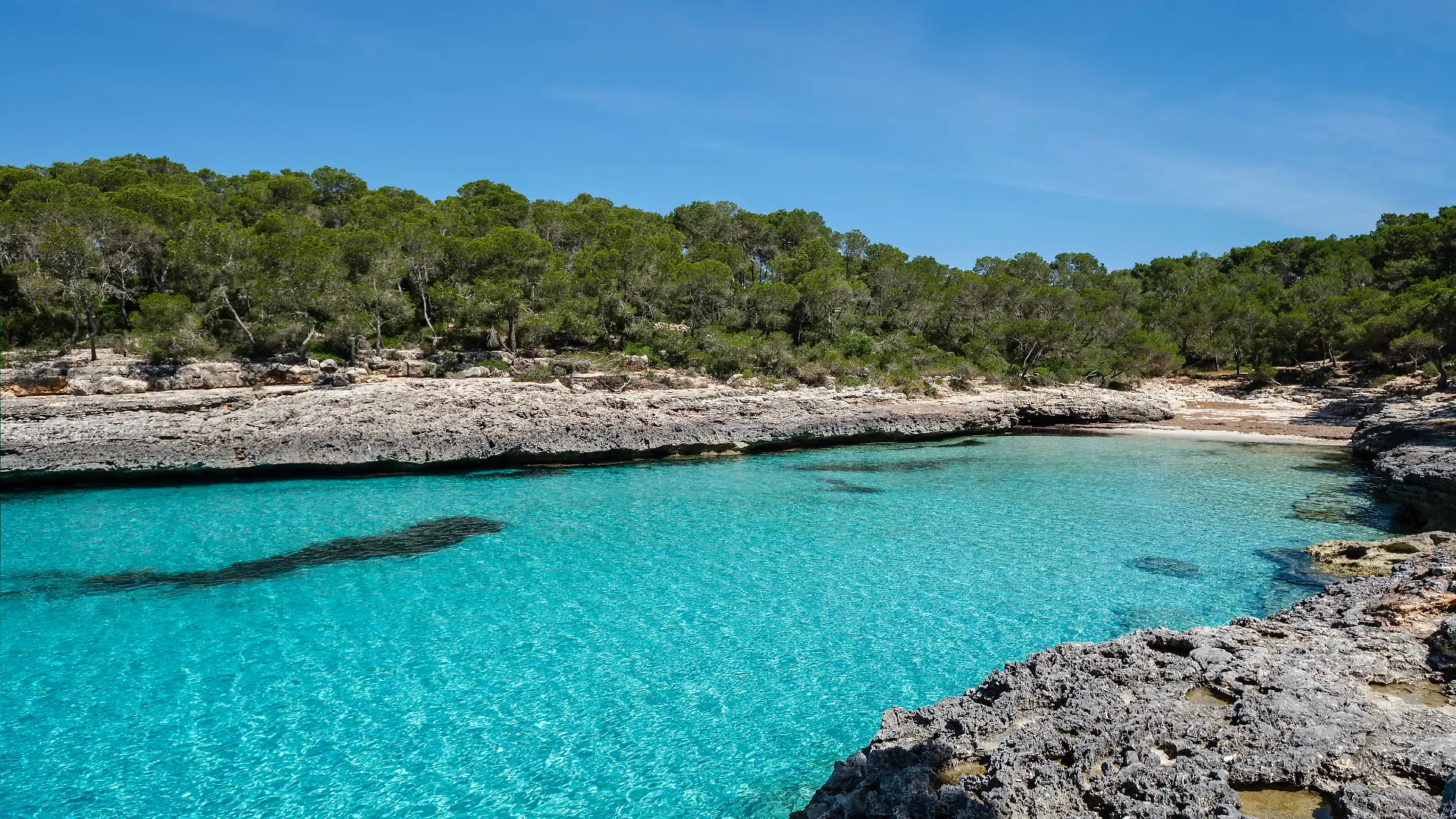 Calo des Borgit, Santanyi, Parc Natural de Mondragó, Mallorca, Balearic Islands, Spain