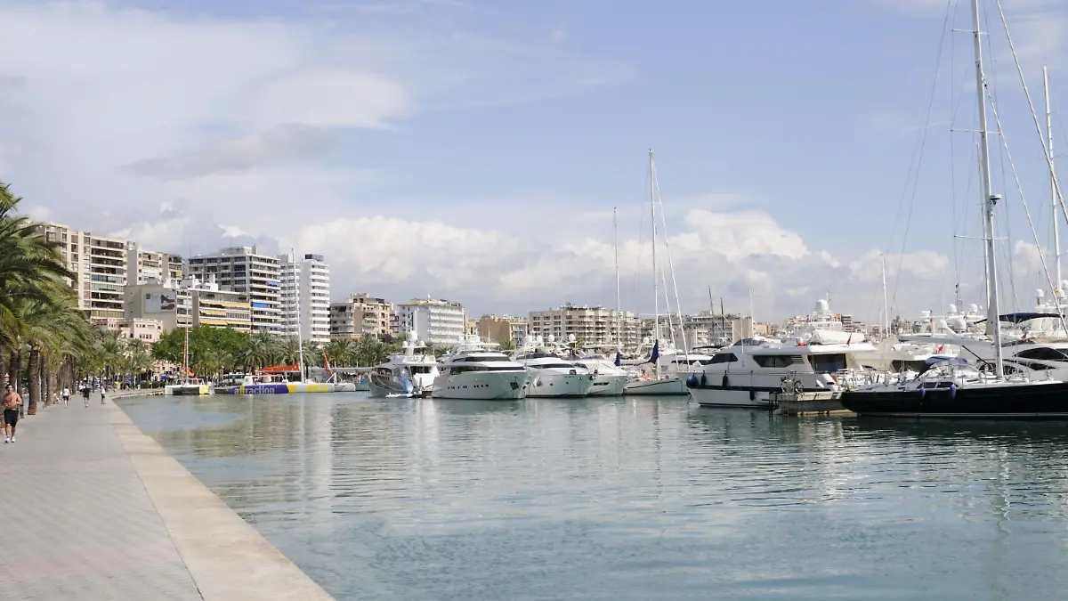 Bucht von Palma mit Yachten auf Mallorca, Spanien, Europa | Verwendung weltweit