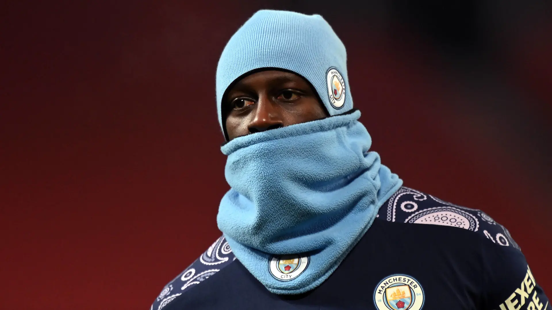 Manchester United, ManU v Manchester City - Carabao Cup - Semi Final - Old Trafford Manchester City s Benjamin Mendy ahead of the Carabao Cup Semi-Final match at Old Trafford, Manchester. EDITORIAL USE ONLY No use with unauthorised audio, video, data, fixture lists, club/league logos or live services. Online in-match use limited to 120 images, no video emulation. No use in betting, games or single club/league/player publications. PUBLICATIONxINxGERxSUIxAUTxONLY Copyright: xShaunxBotterillx 57418412