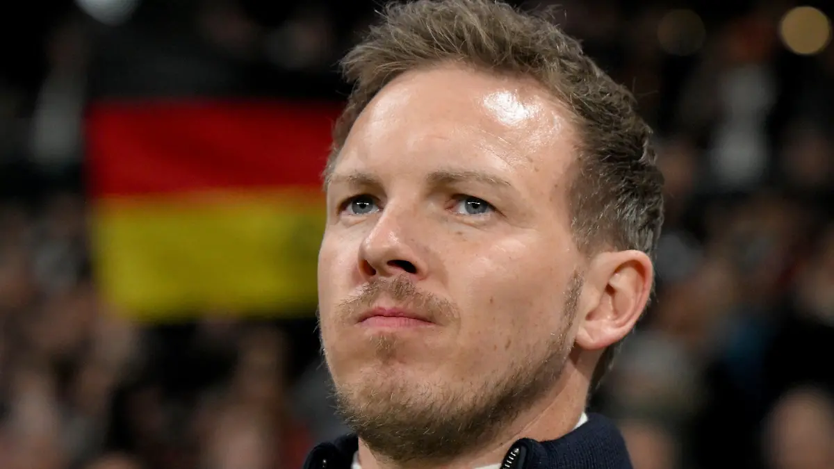 ARCHIV - 26.03.2024, Hessen, Frankfurt/Main: Fußball: Länderspiele, Deutschland - Niederlande, Deutsche Bank Park. Bundestrainer Julian Nagelsmann vor dem Spiel. (zu dpa: «Nagelsmann bleibt bis 2026 Bundestrainer ») Foto: Federico Gambarini/dpa +++ dpa-Bildfunk +++