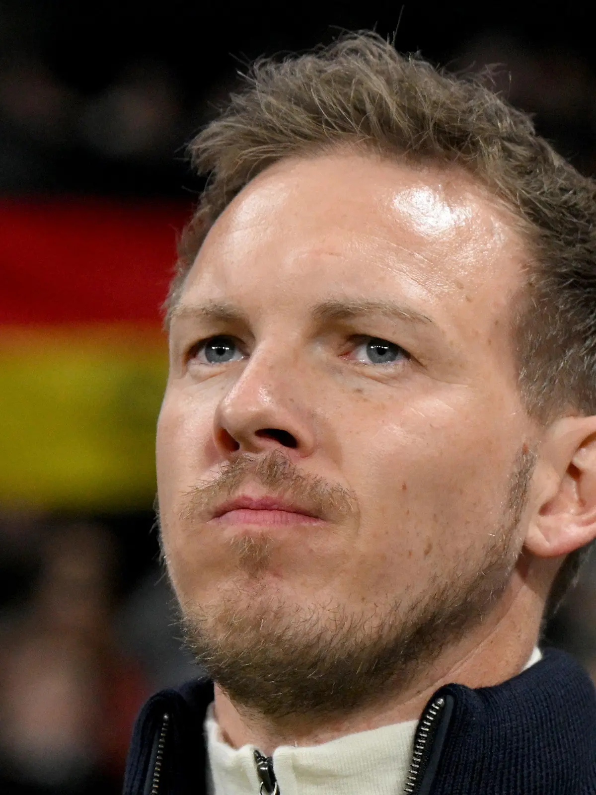 ARCHIV - 26.03.2024, Hessen, Frankfurt/Main: Fußball: Länderspiele, Deutschland - Niederlande, Deutsche Bank Park. Bundestrainer Julian Nagelsmann vor dem Spiel. (zu dpa: «Nagelsmann bleibt bis 2026 Bundestrainer ») Foto: Federico Gambarini/dpa +++ dpa-Bildfunk +++