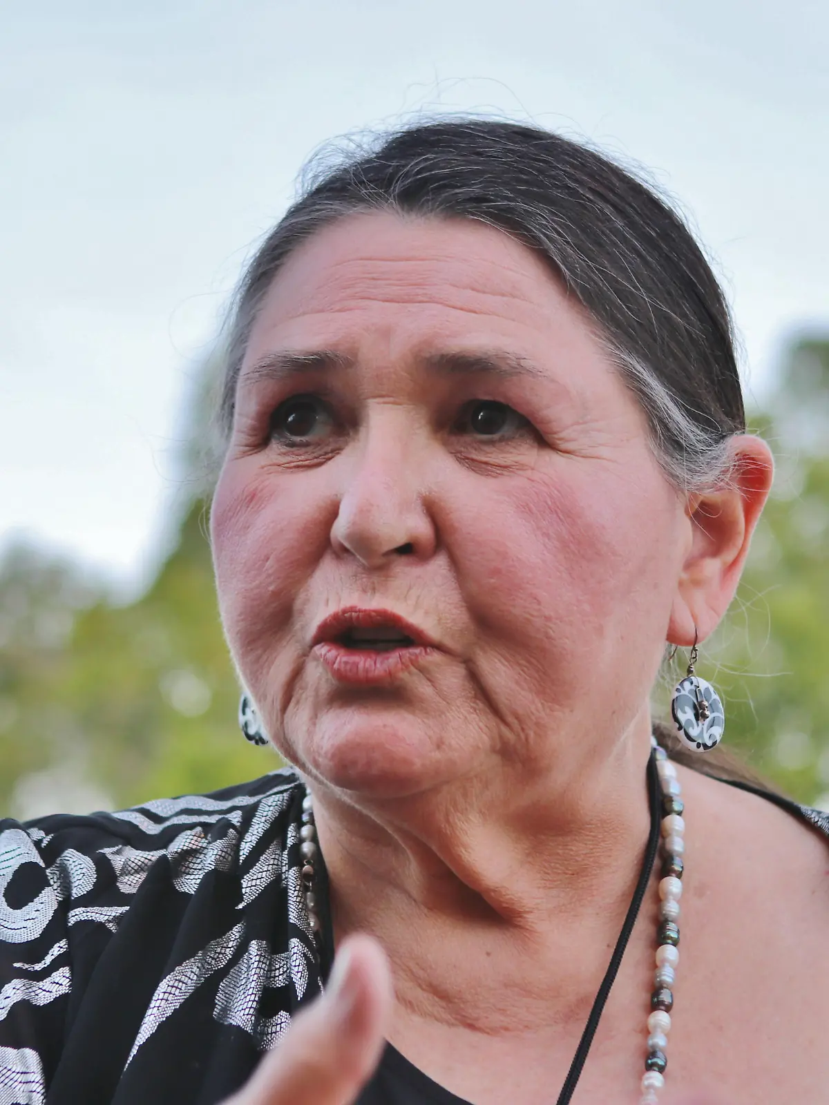 March 29, 2019 - Palm Springs, California, U.S. - Native American Indian actress SACHEEN LITTLEFEATHER received the AmDocs 2019 Razene Supple Humanitarian Award for her work with bettering the rights for tribal life and portrayal of native Indian's in Hollywood, at the opening night of the American Documentary Film Festival. She is famous for accepting an Oscar for Marlon Brando at the 1973 Academy Awards in protest of depiction of American Indian People on screen