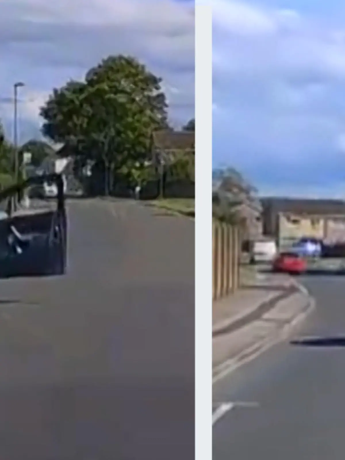 Ein Raser macht einen Wohnort in England unsicher. Er hält erst an, als er merkt, dass er gefilmt wird! Wie er darauf reagiert, erfahrt ihr im Video.
