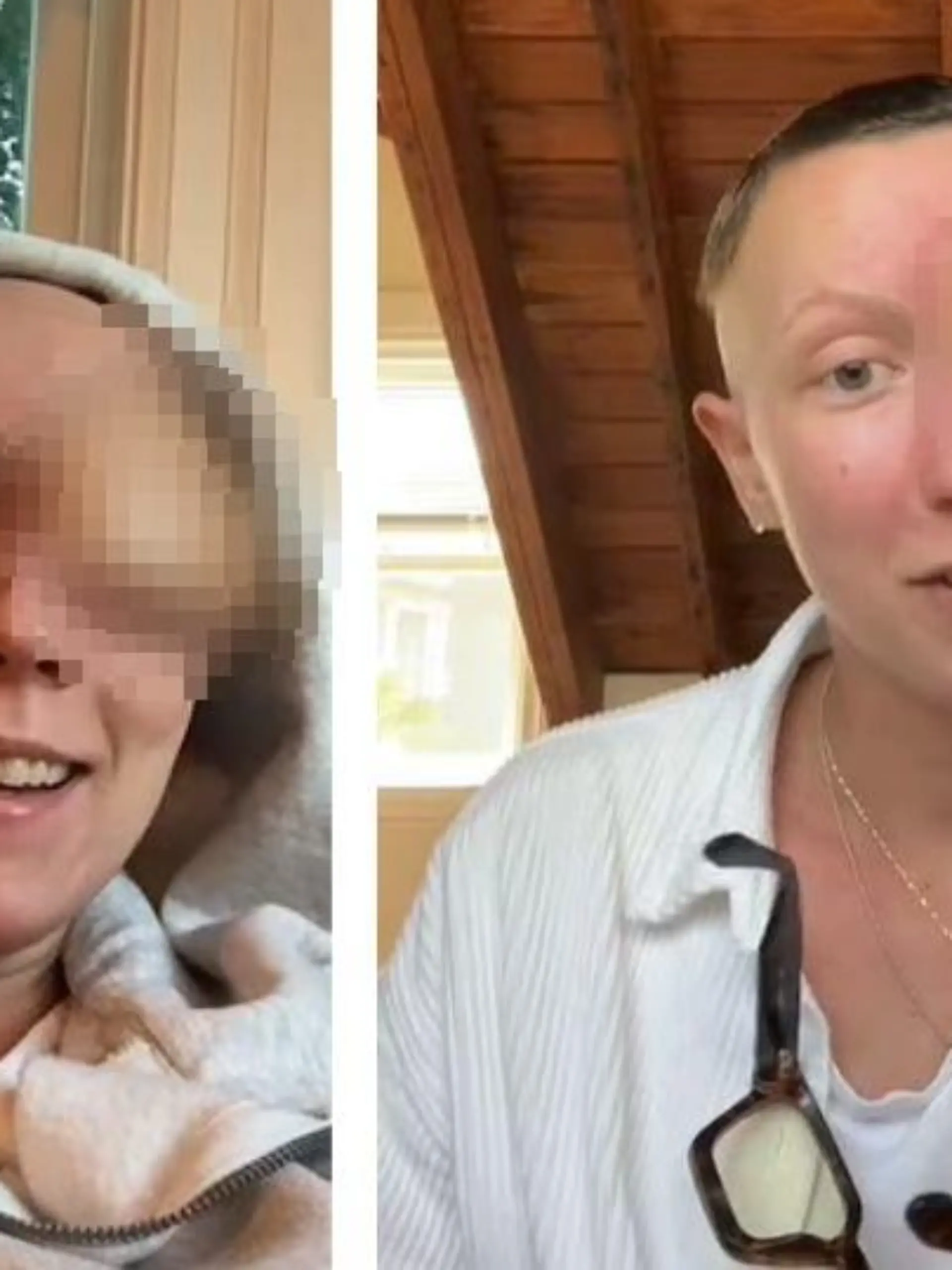 Annika vor und nach ihrer Augen-Operation.