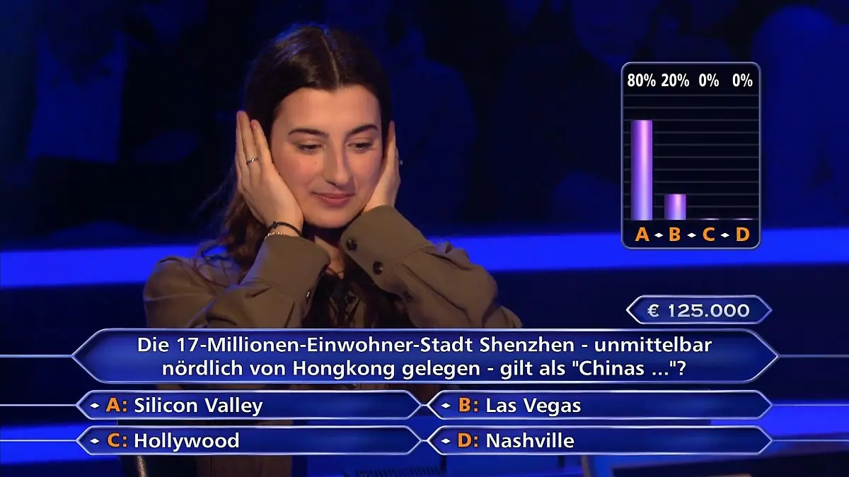 Und nun? Günther Jauchs Kandidatin Alina Schott sitzt bei „Wer wird Millionär?“ regelrecht in der Zwickmühle!