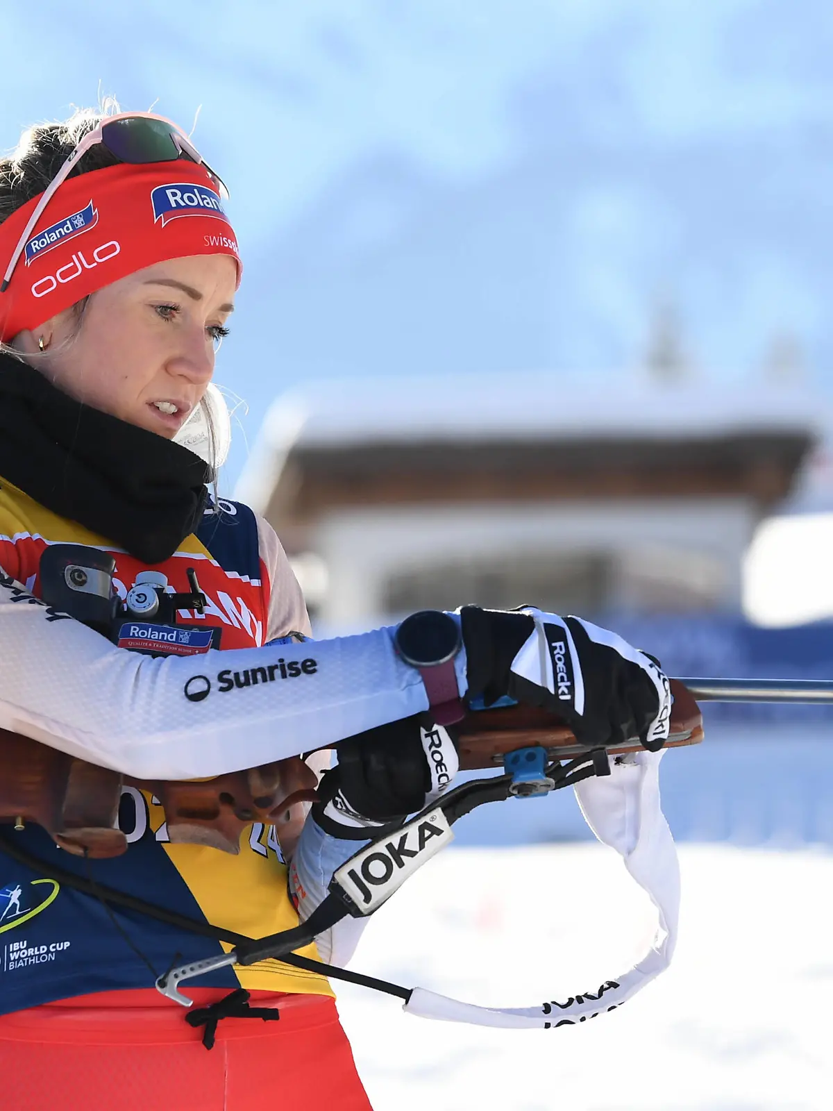 BIATHLON - GASPARIN Elisa SUI beim Training zum BMW IBU World Cup Biathlon Hochfilzen 7,5km Sprint der Damen am 07.12.2023, Österreich, Tirol Hochfilzen Biathlon Stadion Tirol Österreich *** BIATHLON GASPARIN Elisa SUI during training for the BMW IBU World Cup Biathlon Hochfilzen 7.5km womens sprint on 07 12 2023, Austria, Tirol Hochfilzen Biathlon Stadium Tirol Austria
