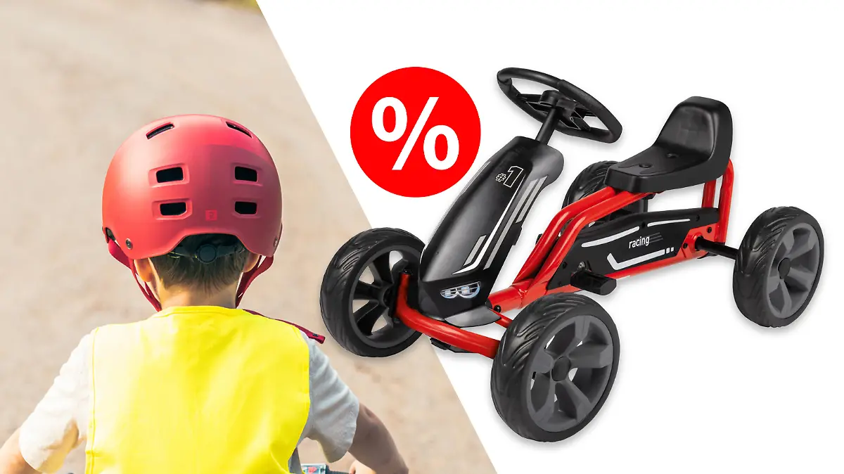 Kind mit Go Kart