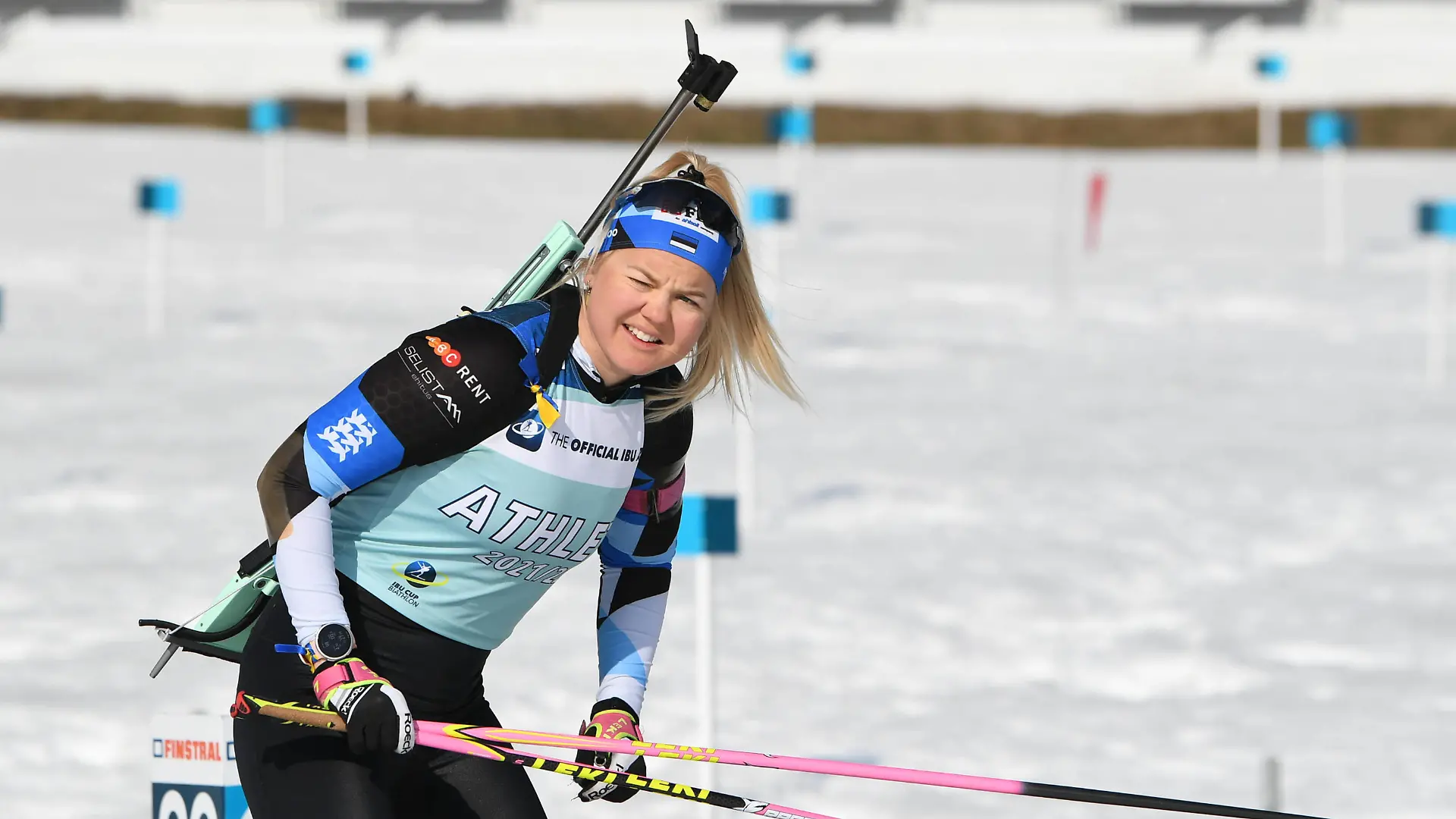 Biathlon - GAIM Grete EST im Training IBU Cup Biathlon in Ridnaun Ratschings am 11.03.2022, Italien, Südtirol Ratschings Ridnaun Biathlonzentrum Südtirol Italien *** Biathlon GAIM Grete EST in training IBU Cup Biathlon in Ridnaun Ratschings on 11 03 2022, Italy, South Tyrol Ratschings Ridnaun Biathlon Center South Tyrol Italy
