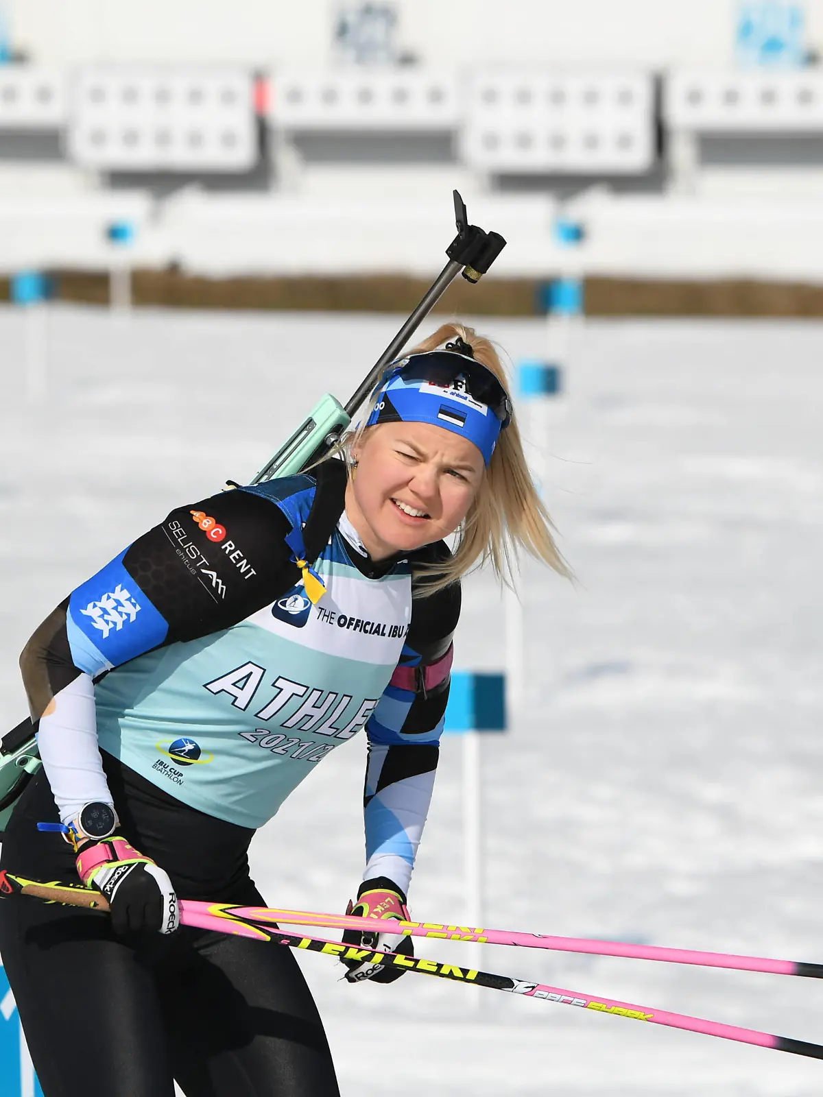 Biathlon - GAIM Grete EST im Training IBU Cup Biathlon in Ridnaun Ratschings am 11.03.2022, Italien, Südtirol Ratschings Ridnaun Biathlonzentrum Südtirol Italien *** Biathlon GAIM Grete EST in training IBU Cup Biathlon in Ridnaun Ratschings on 11 03 2022, Italy, South Tyrol Ratschings Ridnaun Biathlon Center South Tyrol Italy 