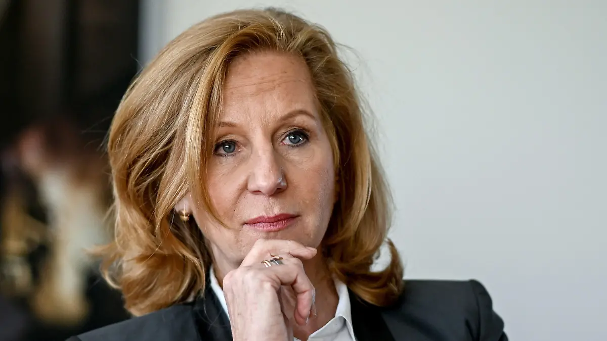 ARCHIV - 20.12.2021, Berlin: Patricia Schlesinger, damals RBB-Intendantin, bei einem dpa-Interview. (zu dpa "Staatsanwaltschaft ermittelt in RBB-Affäre um Schlesinger") Foto: Britta Pedersen/dpa-Zentralbild/dpa +++ dpa-Bildfunk +++