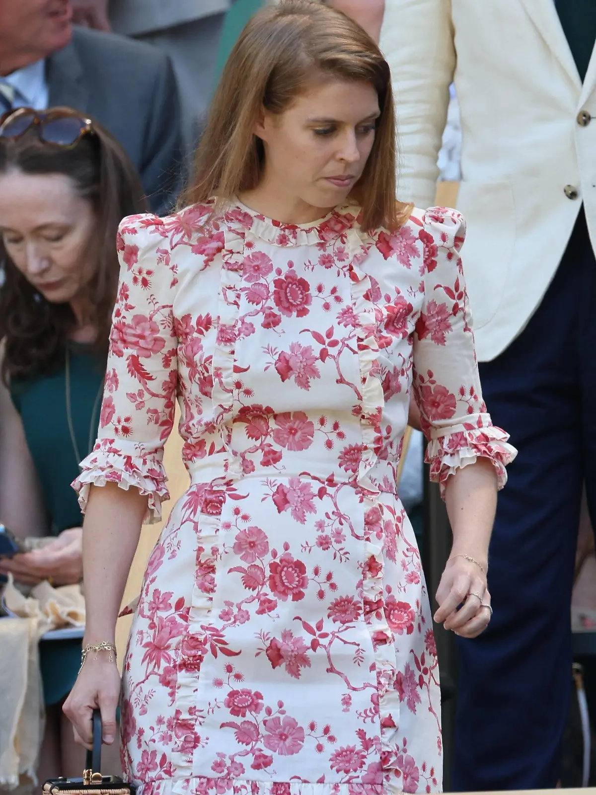. 08/07/2022. London, United Kingdom. Princess Beatrice in the Royal Box on day twelve of the Wimbledon Tennis Championships in London. PUBLICATIONxINxGERxSUIxAUTxHUNxONLY xStephenxLockx/xi-Imagesx IIM-23591-0032 
