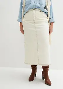 Jeansrock in Midi-Länge