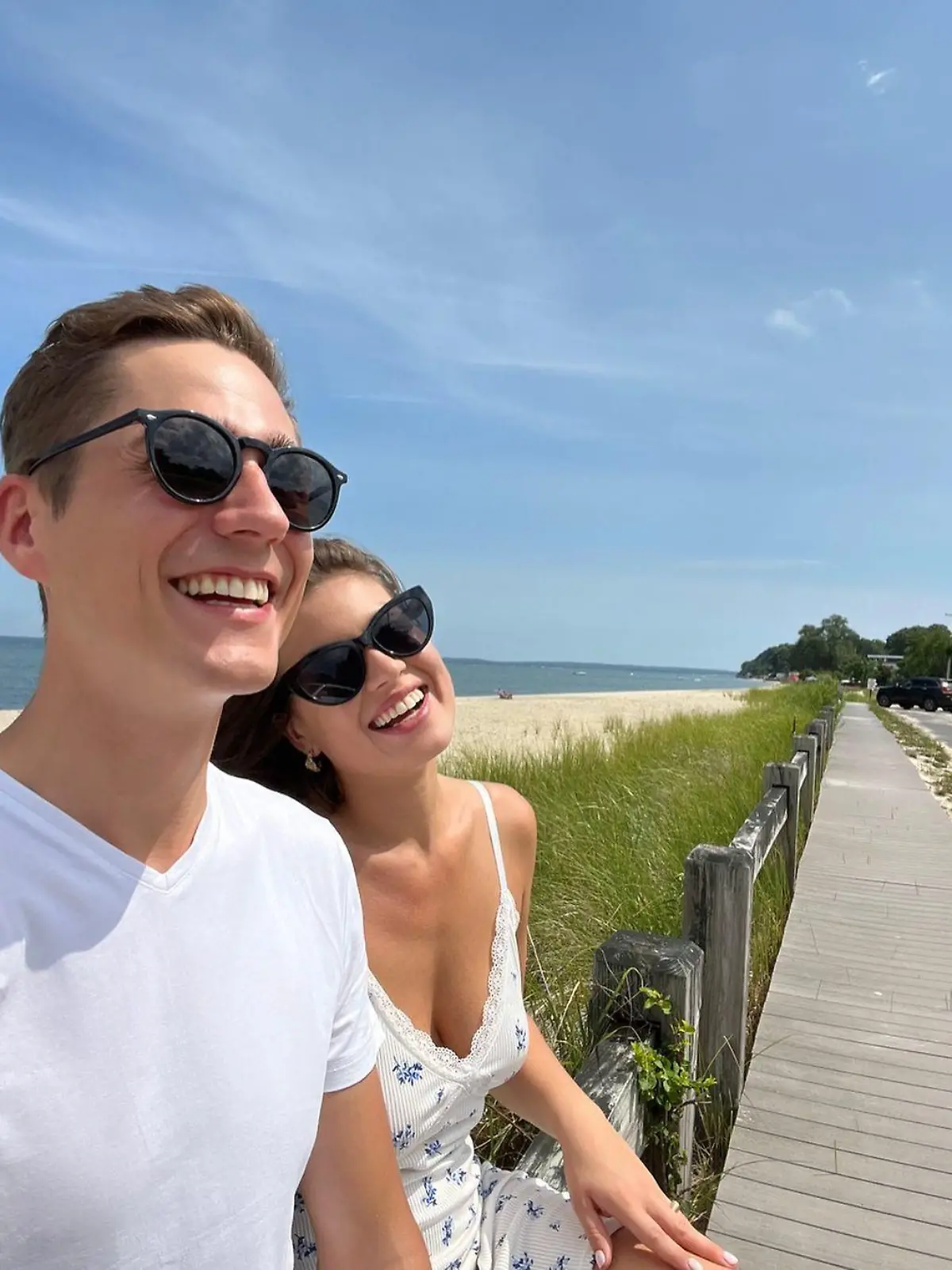 Timothy Boldt und mit Freundin Sharon Berlinghoff im Urlaub