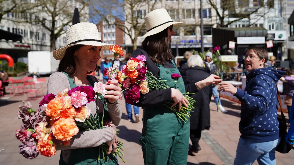 Großes Frühlingserwachen in Kiel. Besonders bunt wird in diesem Jahr der Holstenplatz,