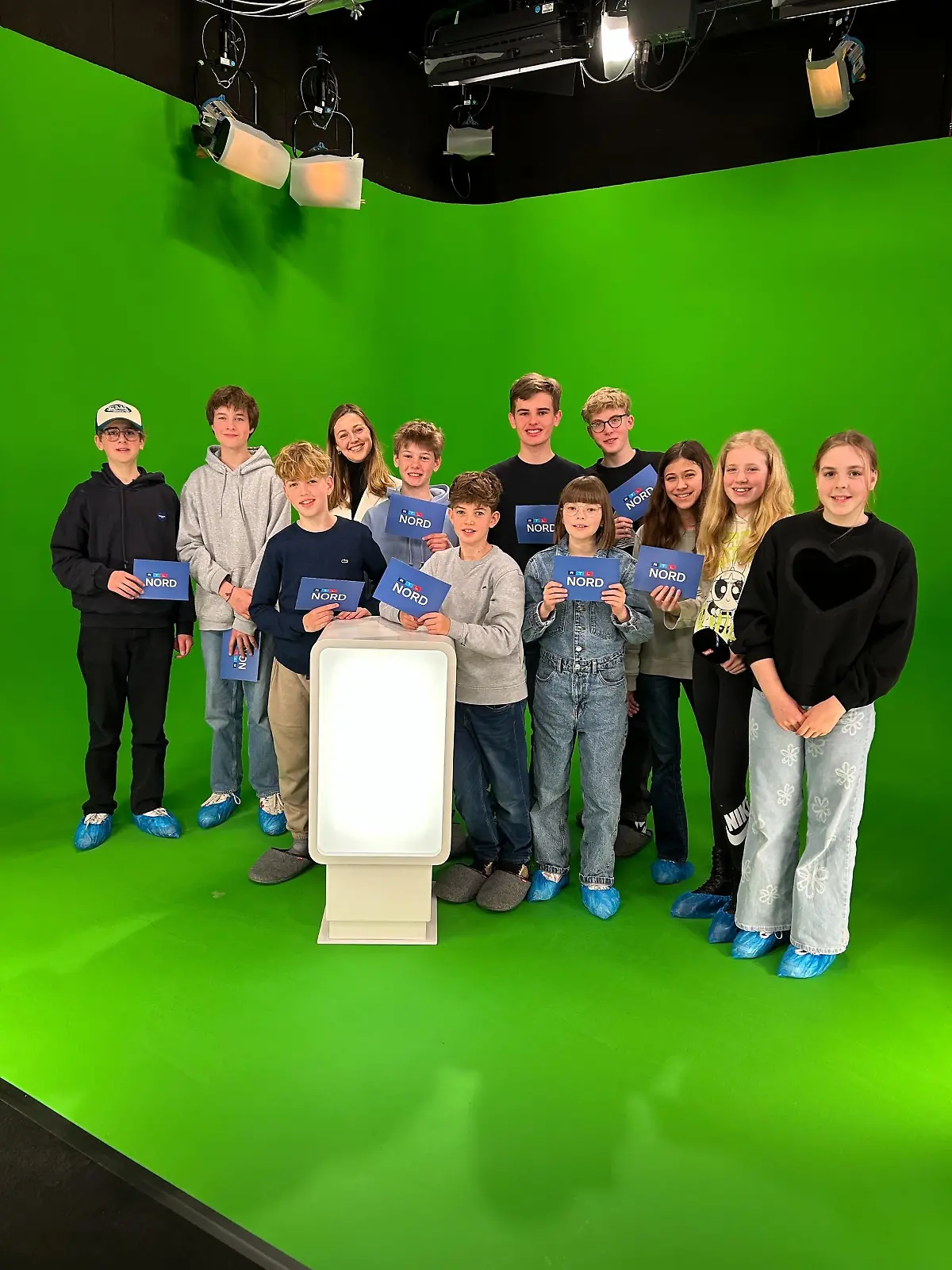 In Hamburg durften sich die Kinder im Studio als Nachwuchs-Moderatoren ausprobieren.