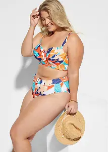 Bikini mit abstraktem Blumenmuster