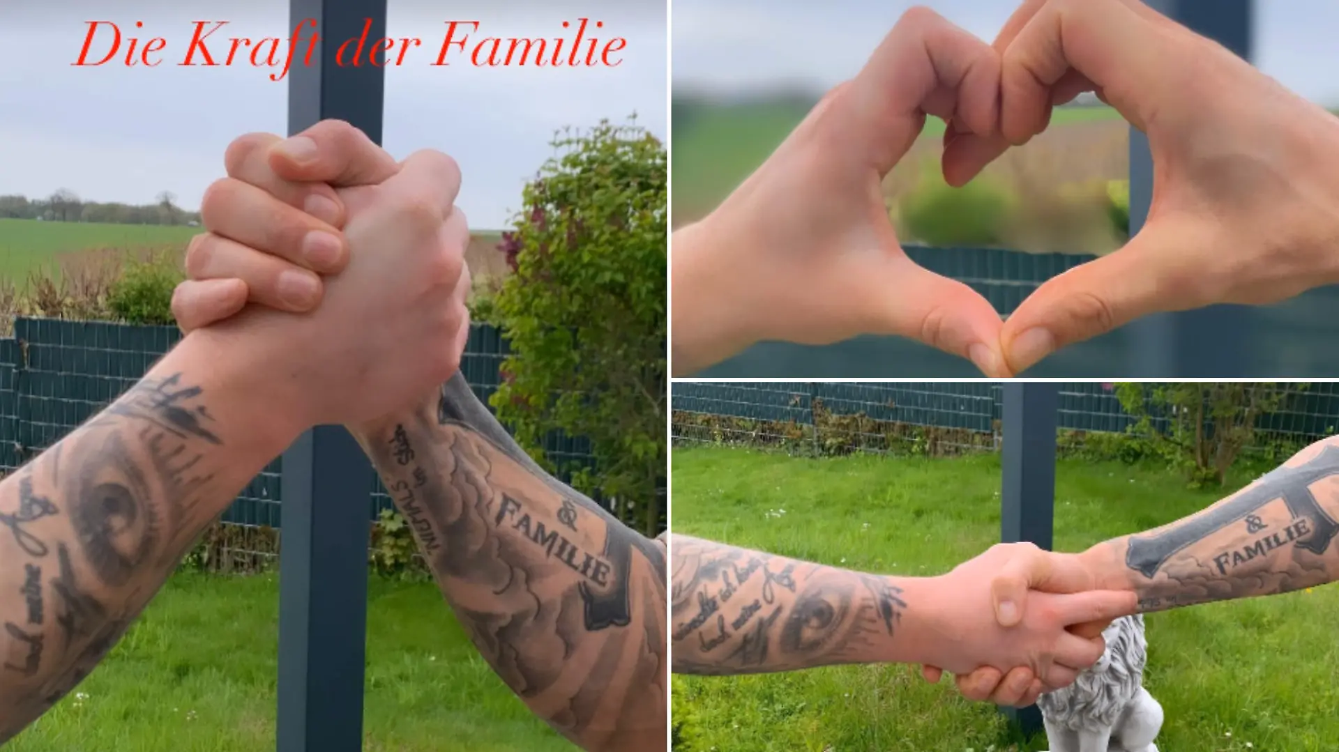 Die Tattoos beweisen: In seiner Instagram-Story postet Thorsten Legat Fotos, wie er und sein Sohn Nico sich versöhnlich die Hände reichen.
