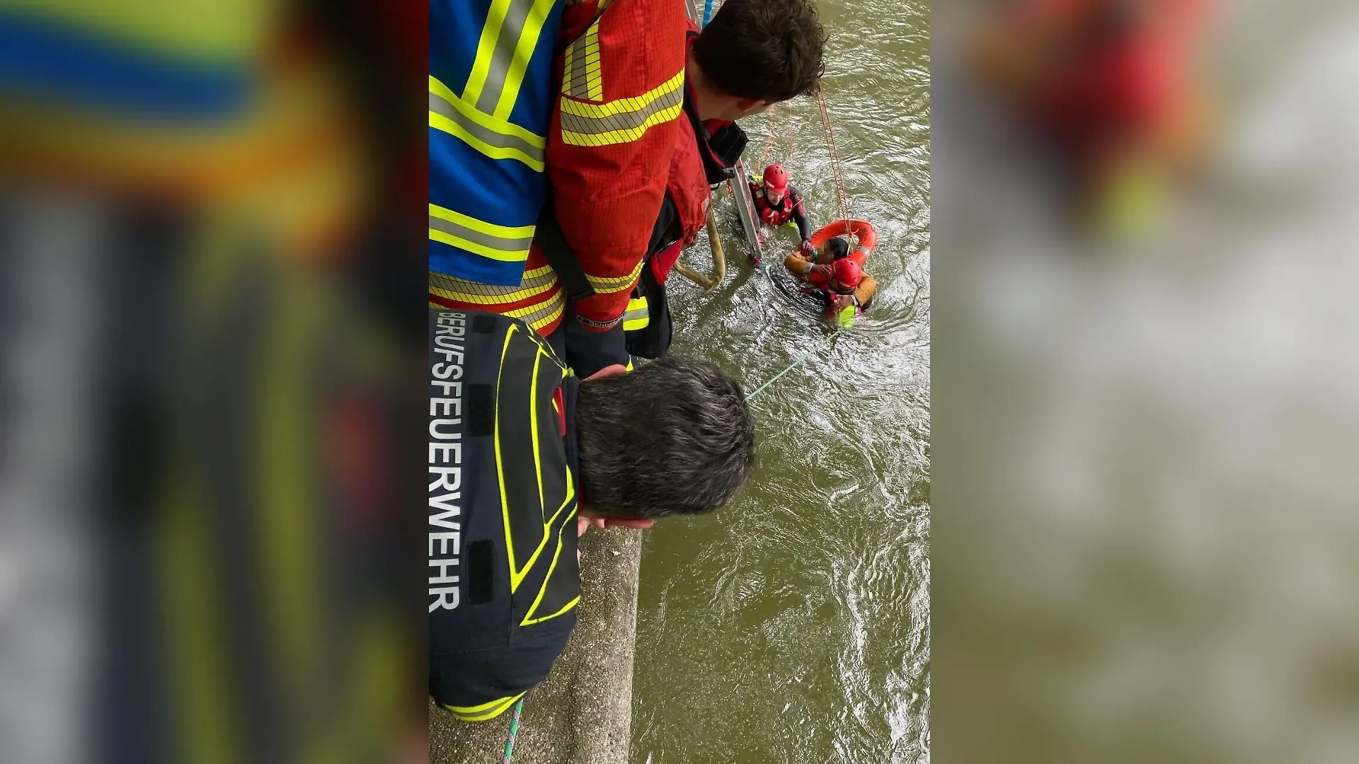 Dramatische Rettung einer Frau in der Isar.