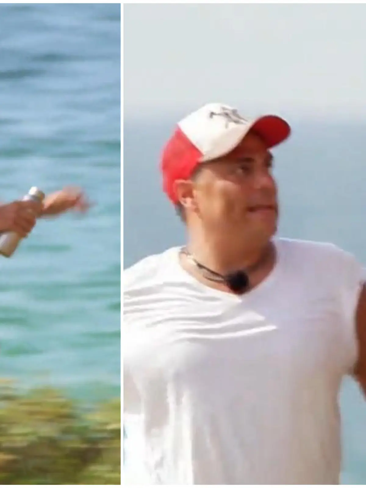 Es knallt am Star-Strand. Die beiden Streithähne Maurice Dziwak - hier mit Silva Gonzalez an seiner Seite - und Aleks Petrovic gehen aufeinander los.