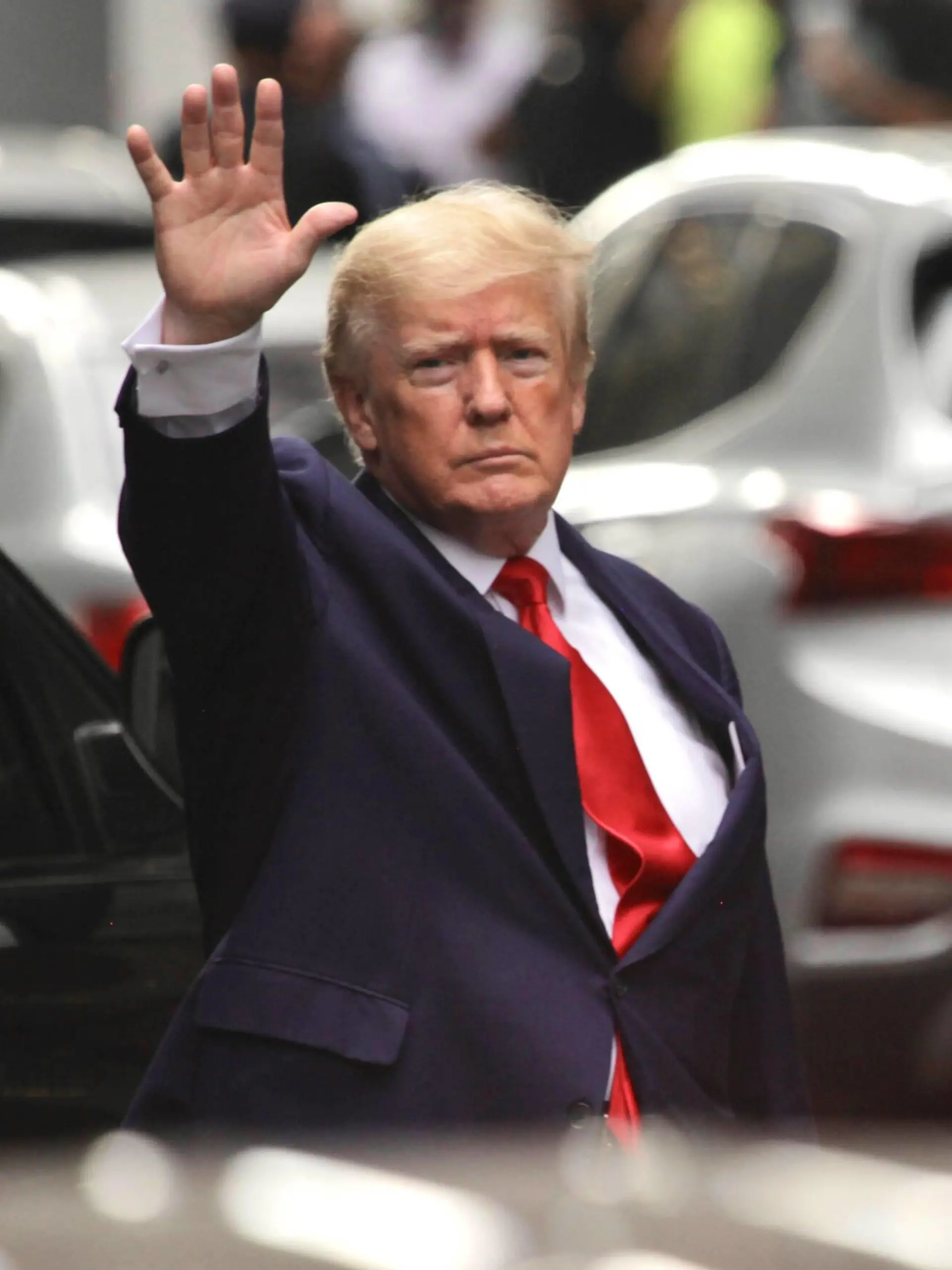  Former President of the United States of America Donald Trump leaves Trump Tower in New York. His residence at Mar-a-Lago was raided by the FBI in the state of Florida. Where: New York, United States When: 10 Aug 2022 Credit: Niyi Fote/TheNews2/Cover Images PUBLICATIONxNOTxINxUKxFRA Copyright: xNiyixFotex 51864801