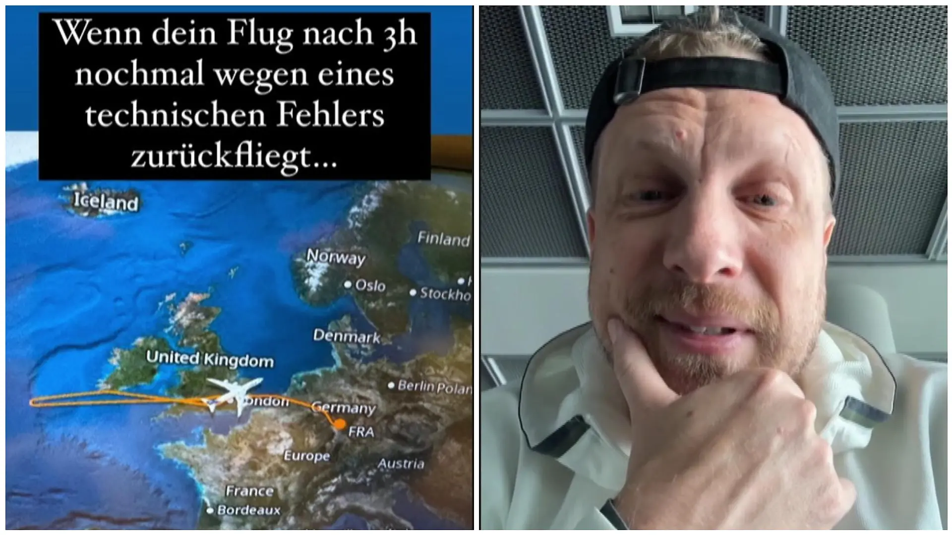 Oliver Pocher zeigt seinen Fans die Flug-Route