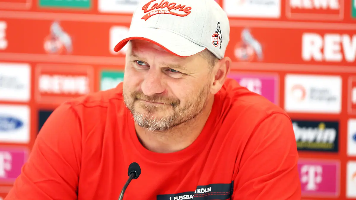 1. FC Köln 1. FC Köln, Preeskonferenz zum Pokalspiel in Regensburg, Steffen Baumgart 1. FC Köln, 28.07.2022, Bild: *** 1 FC Köln 1 FC Köln, Preeskonferenz zum Pokalspiel in Regensburg, Steffen Baumgart 1 FC Köln , 28 07 2022, Image.