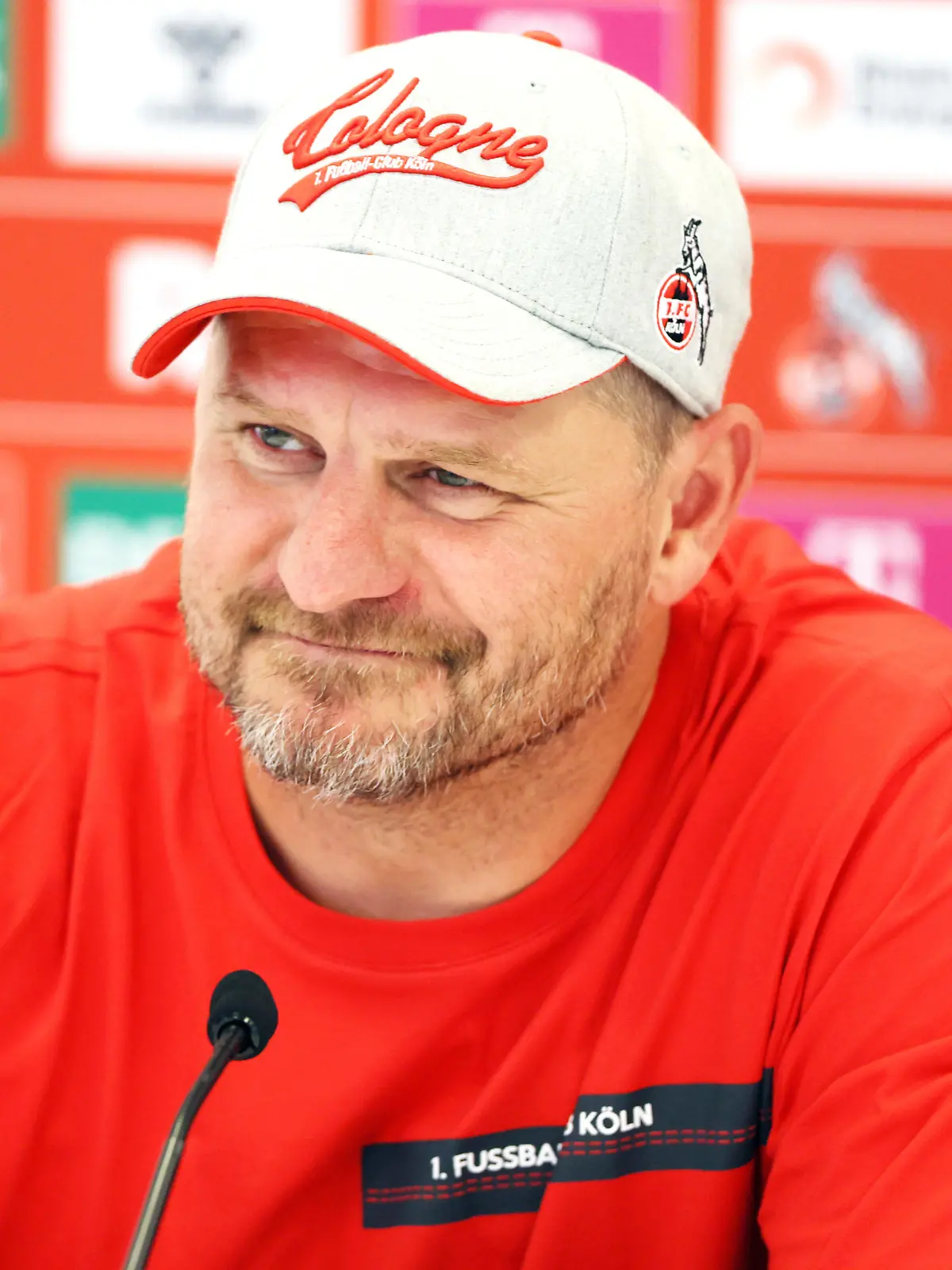  1. FC Köln 1. FC Köln, Preeskonferenz zum Pokalspiel in Regensburg, Steffen Baumgart 1. FC Köln, 28.07.2022, Bild: *** 1 FC Köln 1 FC Köln, Preeskonferenz zum Pokalspiel in Regensburg, Steffen Baumgart 1 FC Köln , 28 07 2022, Image.