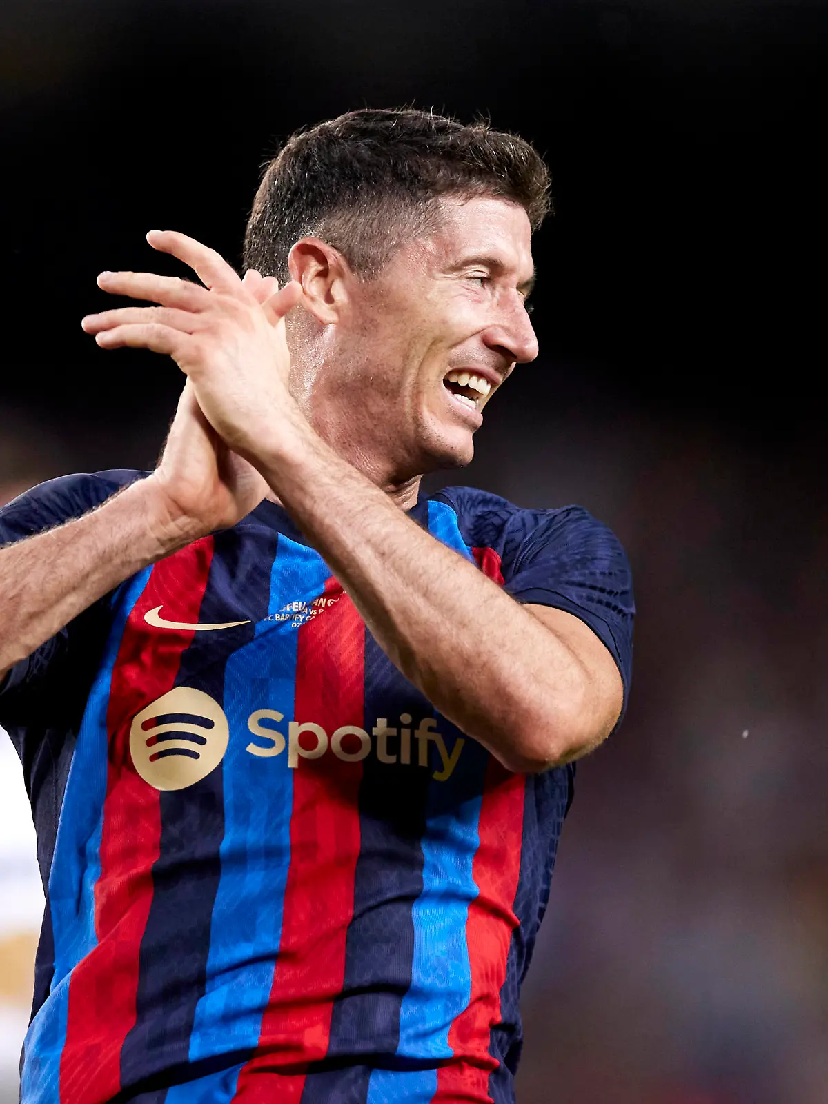  ESP: FC Barcelona, Barca v Pumas UNAM - Trofeu Joan Gamper Robert Lewandowski of FC Barcelona reacts during the pre-season friendly match of Trofeu Joan Gamper between FC Barcelona and Pumas UNAM at Spotify Camp Nou on August 7, 2022, in Barcelona, Spain. Barcelona Spotify Camp Nou Catalunya Spain _RL_FCBvPUMJG_108 Copyright: xRicardoxLarreinax