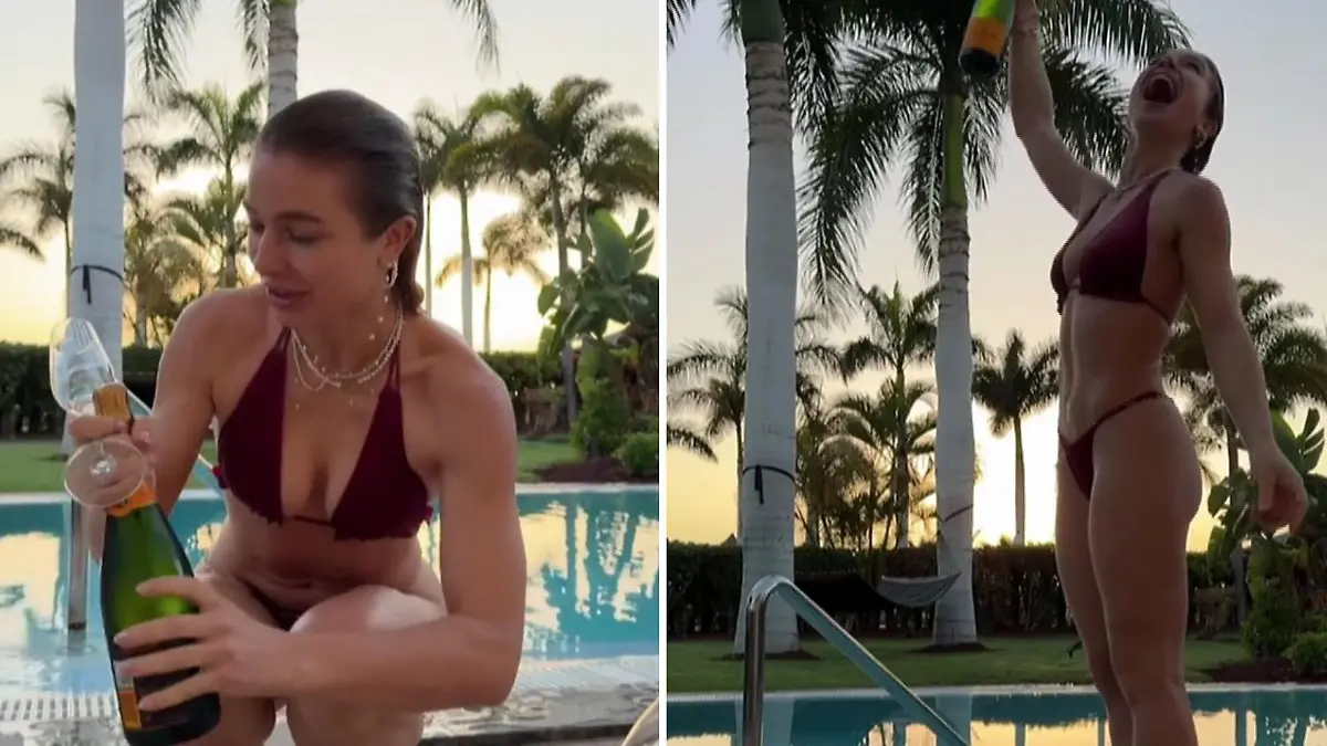 Erdbeeren und Schampus: Heiße Urlaubsgrüße von Lola Weippert Im Bikini heizt sie ihren Fans ein!